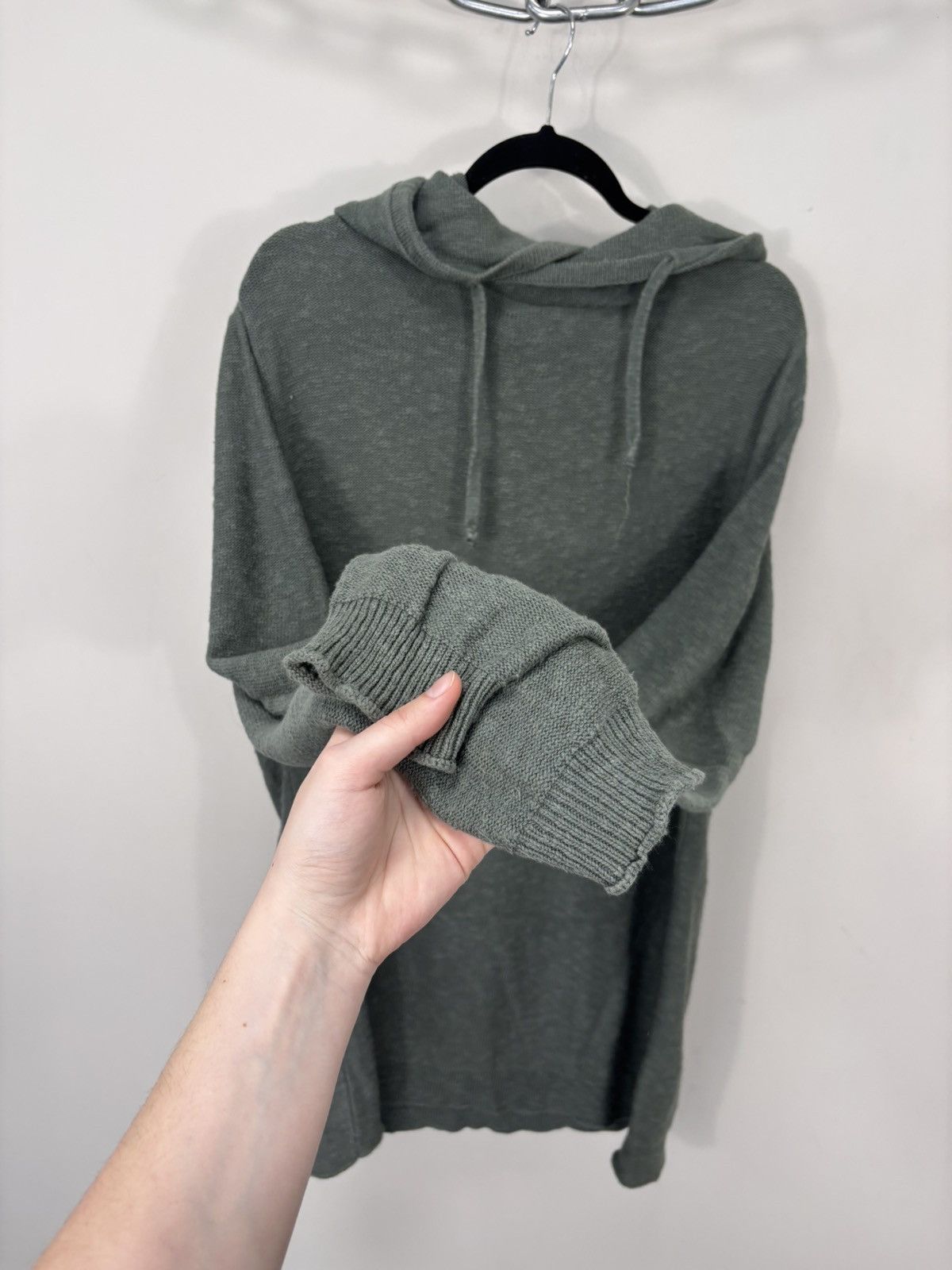 Other Phil Petter Men’s Sage Green Wool Blend Knit Hoodie Size US L / EU 52-54 / 3 - 7 Thumbnail
