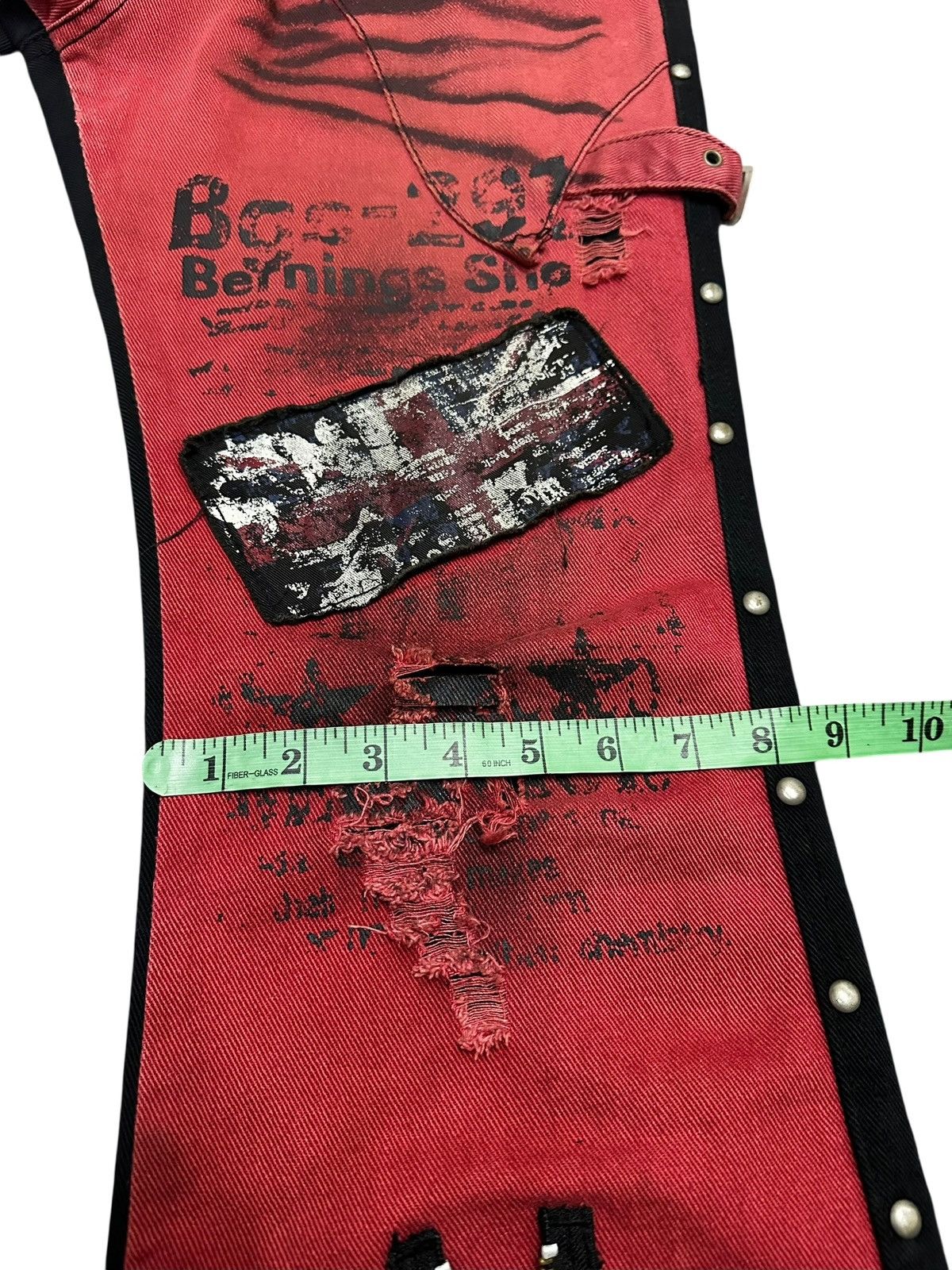 BERNINGS SHO Vintage Berning Sho Flare Original Distressed Punk Design Size US 34 / EU 50 - 16 Thumbnail