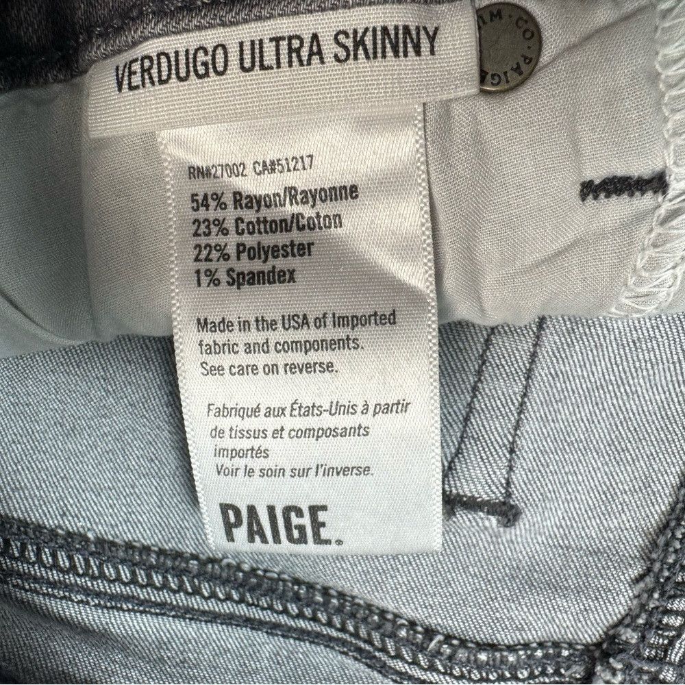 Paige Paige Verdugo Ultra Skinny Jeans In Silvie Size 25 Size 25" / US 0 / IT 36 - 7 Thumbnail