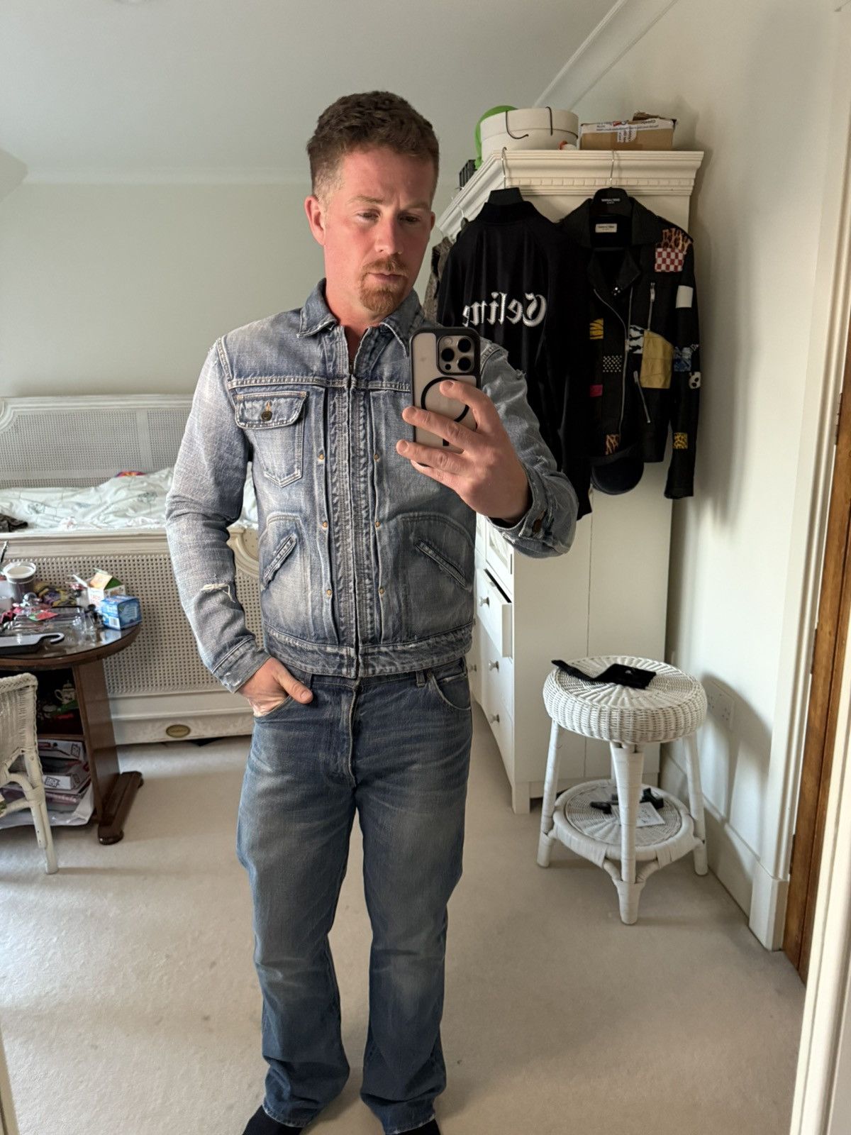 Saint Laurent Paris SS22 Saint Laurent zip distressed denim trucker jacket 50 Size US M / EU 48-50 / 2 - 9 Thumbnail