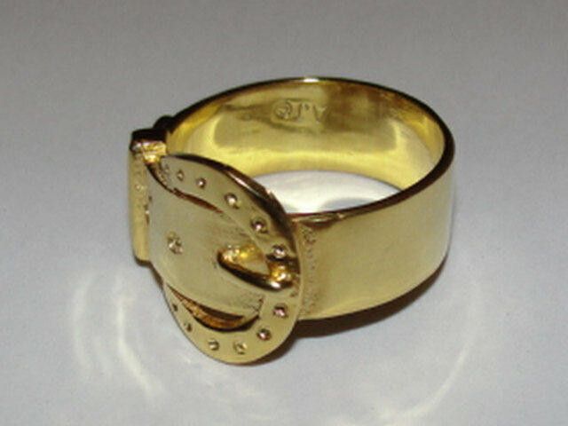 Designer 18kt Gold Vermeil Sterling Silver Ring Unisex Alberto Juan Size ONE SIZE - 1 Thumbnail