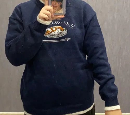 Aran Isles Knitwear × Other Harajuku Knitted Sweater Men Clothing Winter Pullover Size US L / EU 52-54 / 3 - 3 Thumbnail