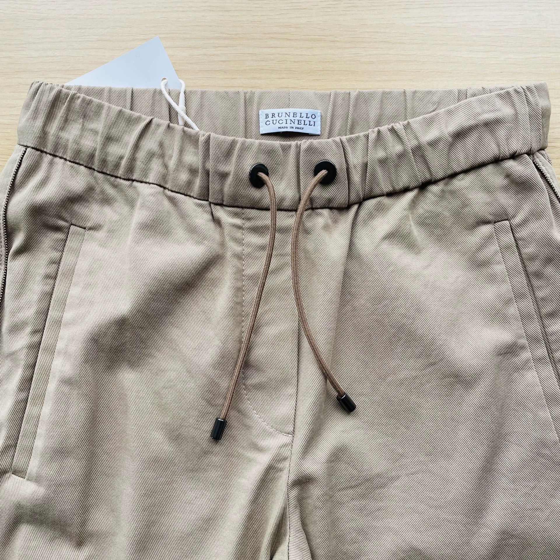 Brunello Cucinelli Brunello Cucinelli women's khaki chain belted pants 36 Size 25" / US 0 / IT 36 - 3 Thumbnail
