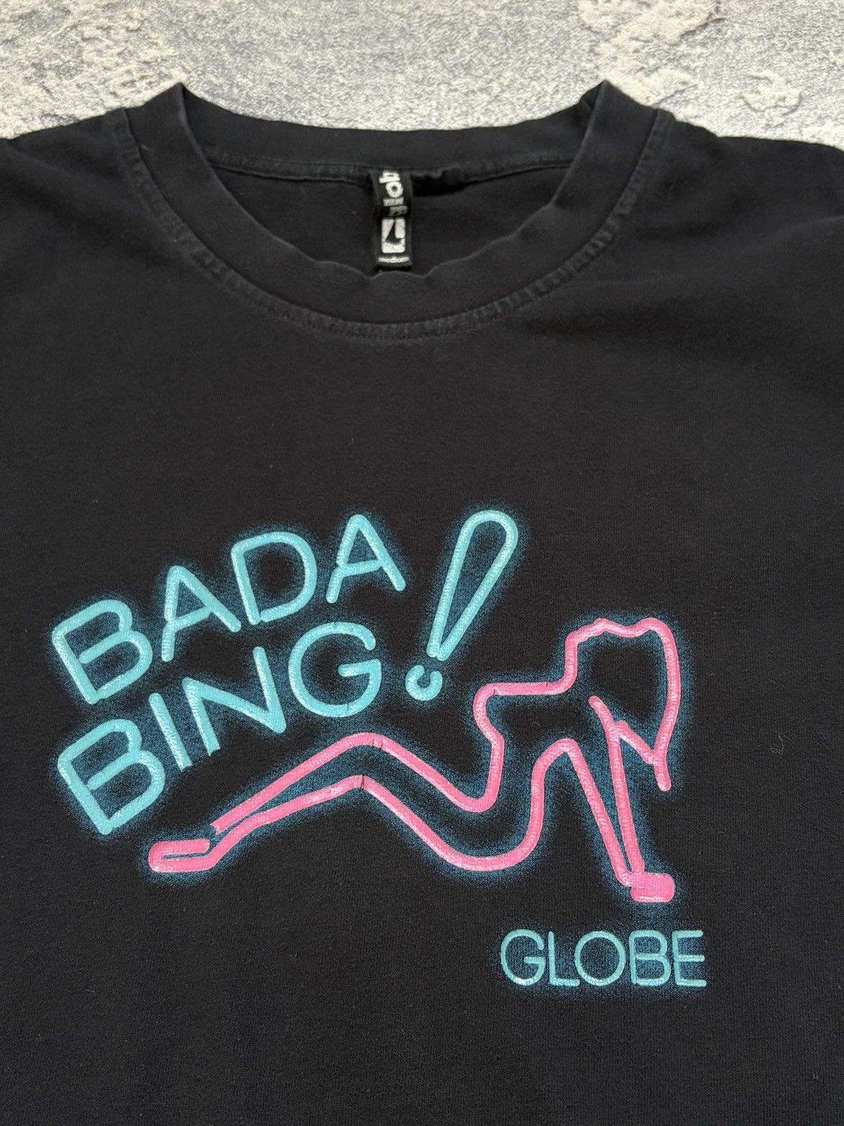 Globe Globe Bada Bing The Sopranos T-Shirt Neon Graphic Skate Tee Size US M / EU 48-50 / 2 - 4 Thumbnail