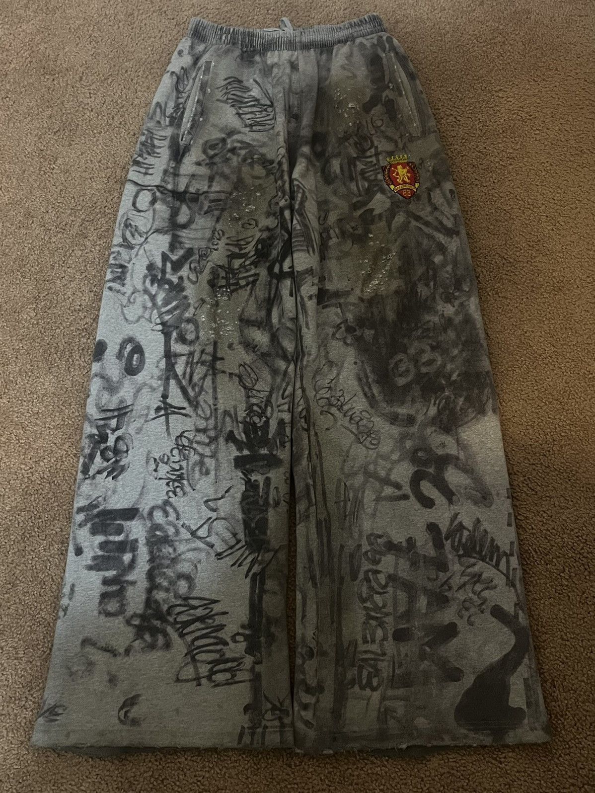 Balenciaga Balenciaga grey skater sweatpants Grailed