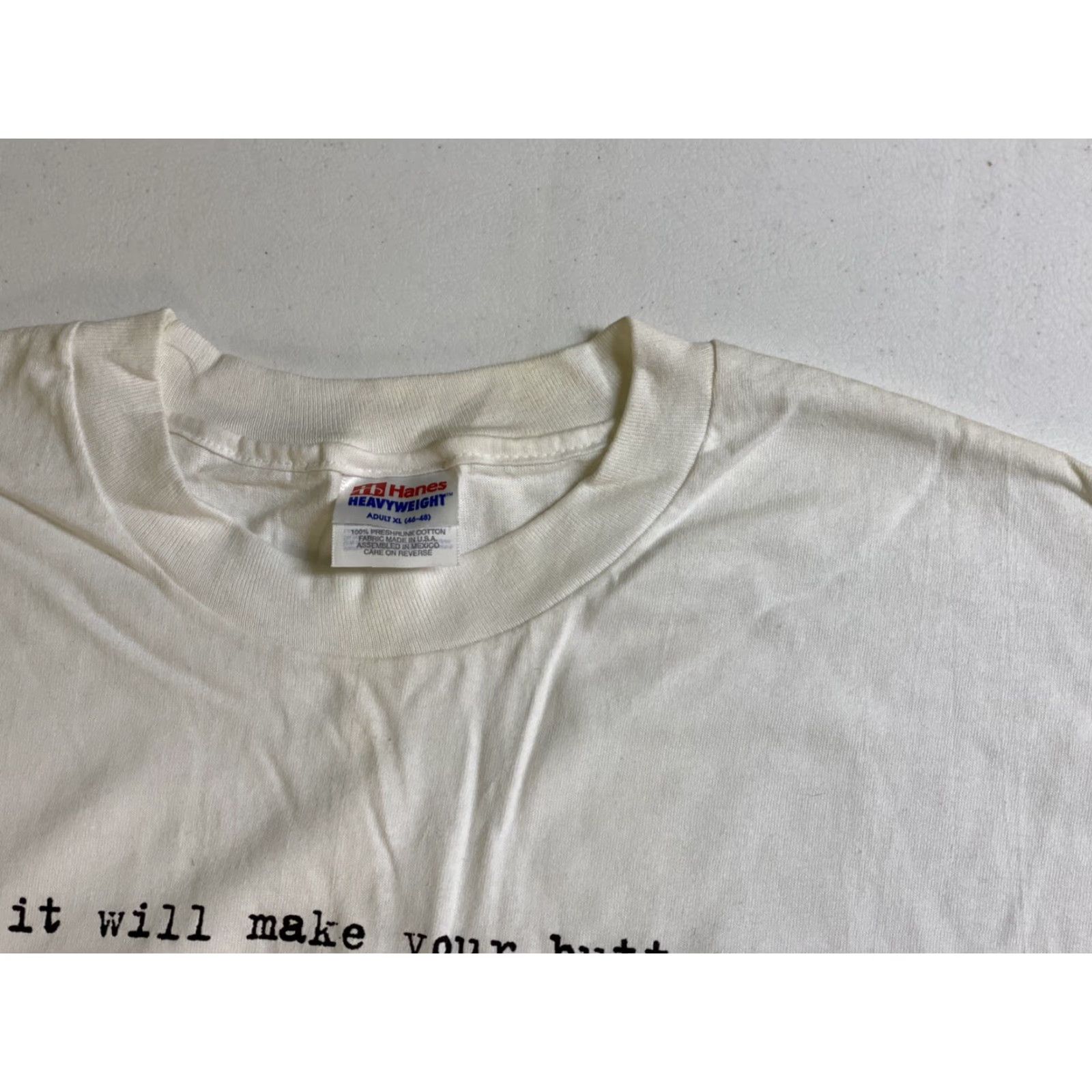 Hanes VINTAGE NOS Hanes T-Shirt Hiram Walker SourBalls Graphic Tee White XL Men Size US XL / EU 56 / 4 - 5 Thumbnail