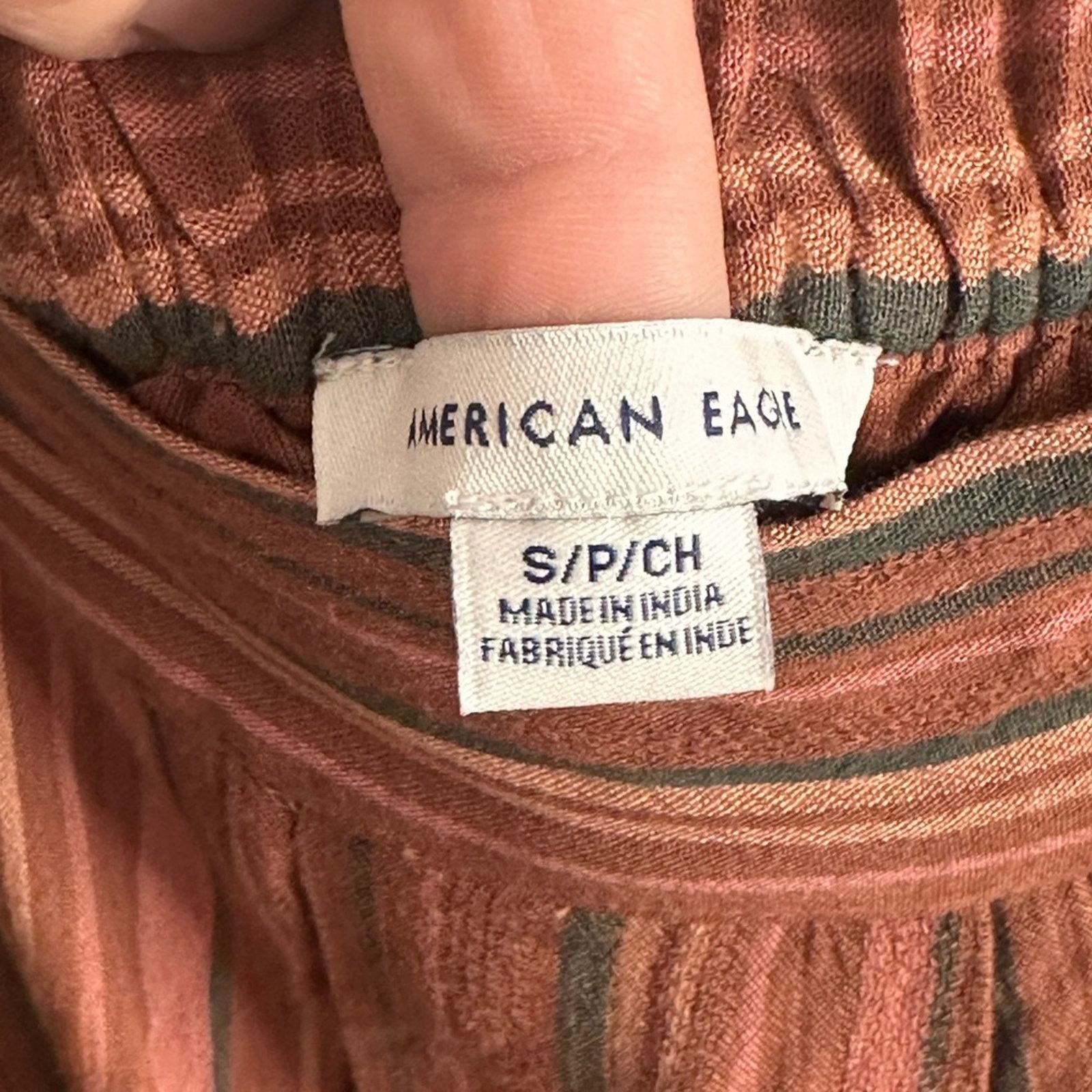 American Eagle Outfitters American Eagle Striped Harem Pants With Paper Bag Waist Size 27" / US 4 / IT 40 - 6 Thumbnail