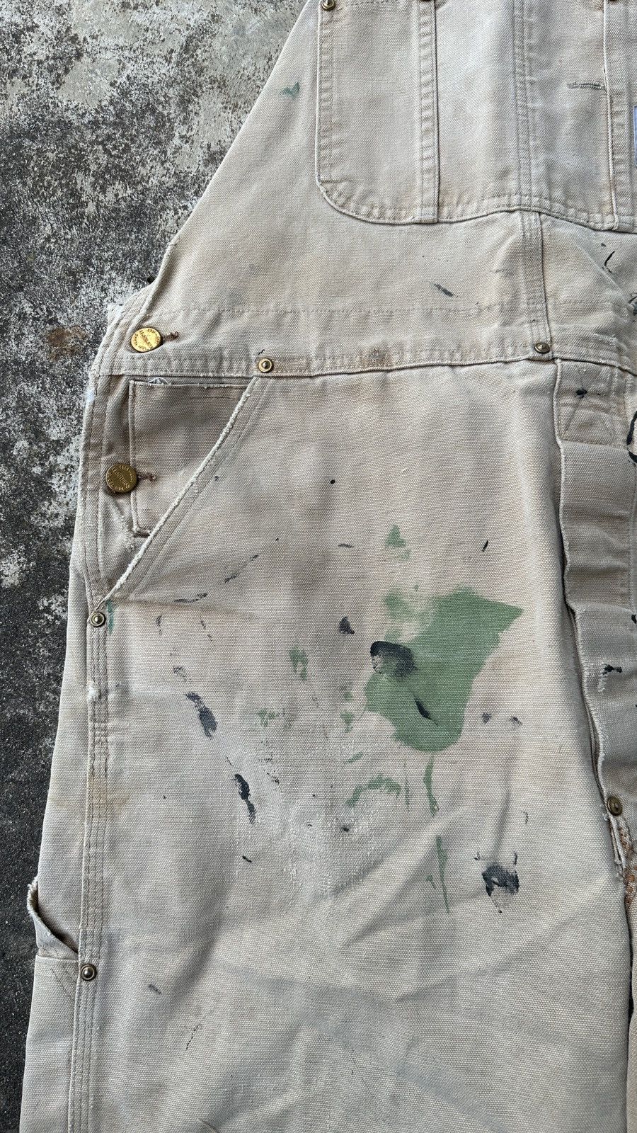 Carhartt Carhartt 1989 Painter Trashed Farmer Bib Overall Size US 39 - 5 Thumbnail