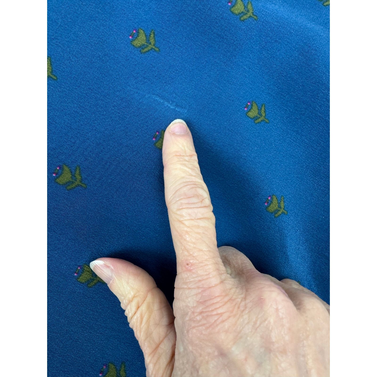 Other Vintage 1990s Straight 100% Silk Skirt Blue Allison Taylor 8 Size 30" / US 8 / IT 44 - 6 Thumbnail