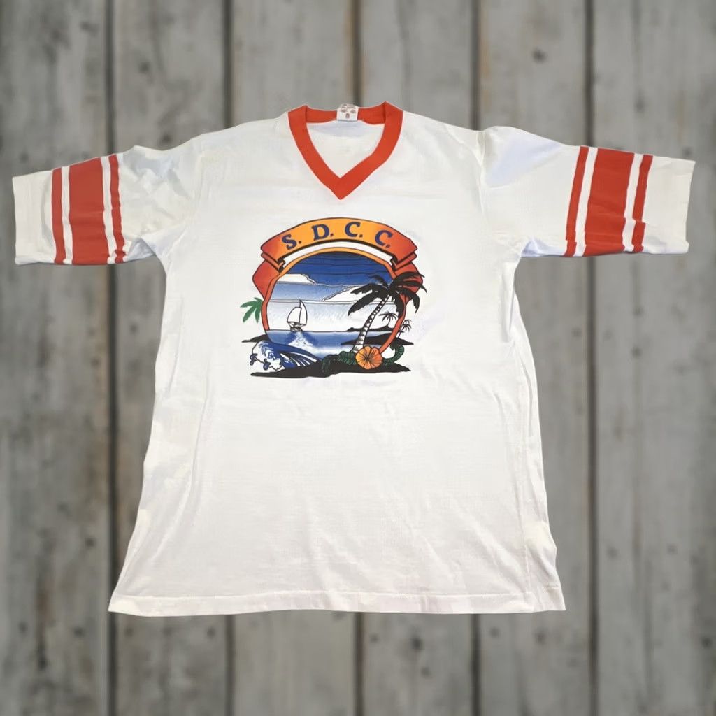 Logo 7 VINTAGE Logo 7 Shirt Men's XL S.D.C.C. Sailboat Sunset Single Stitch Graphic Size US XL / EU 56 / 4 - 1 Thumbnail
