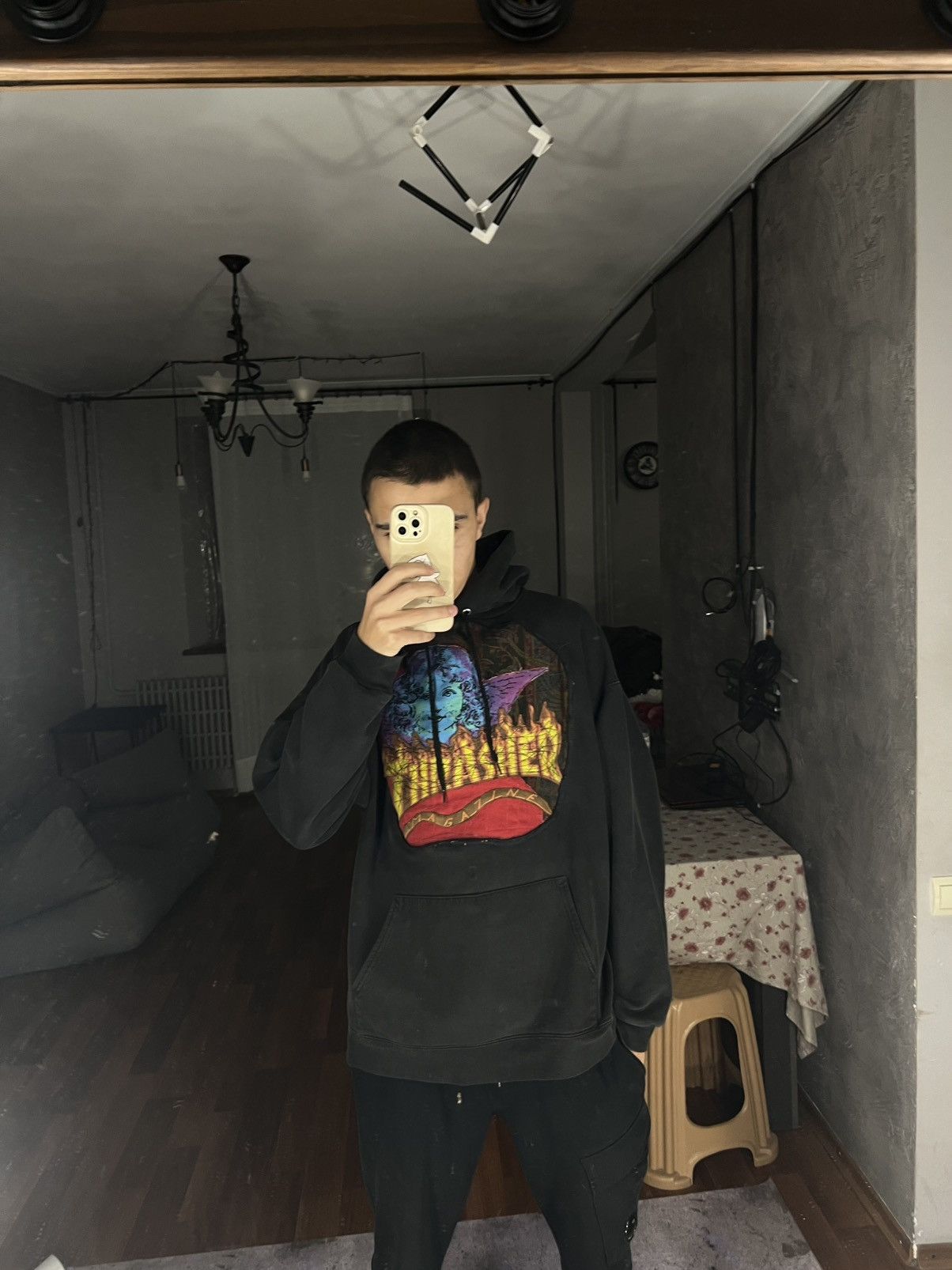Thrasher Vintage Y2K Thrasher Hoodie with Angel Print Size US M / EU 48-50 / 2 - 2 Thumbnail