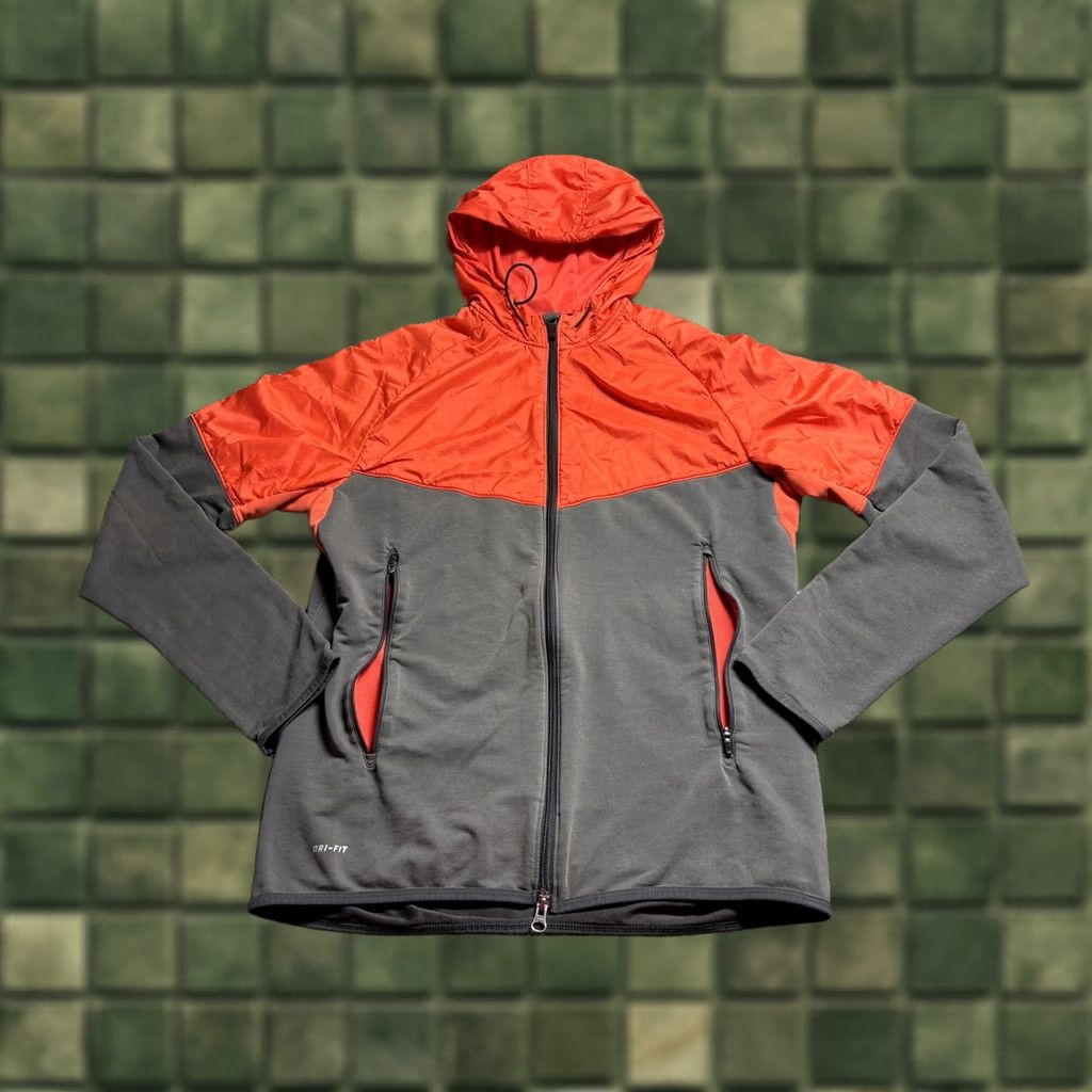 Nike Nike Running Jacket Hooded Mens Medium Orange Full Just Do It Reflective 453473 - Excellent Condition Size US M / EU 48-50 / 2 - 1 Thumbnail