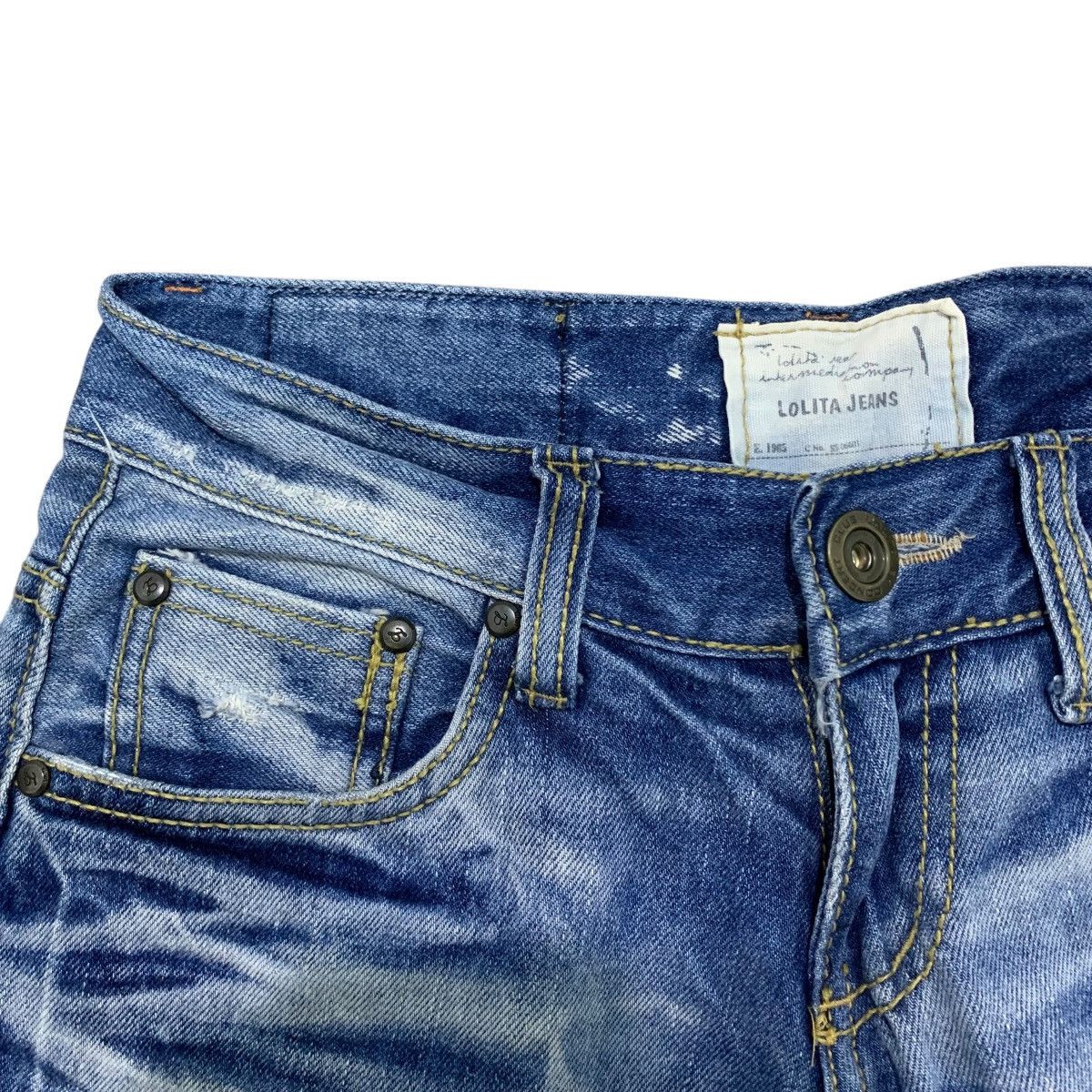 Beauty Beast Vintage Lolita Distressed Jeans Ripped Blue Faded Size US 28 / EU 44 - 7 Thumbnail
