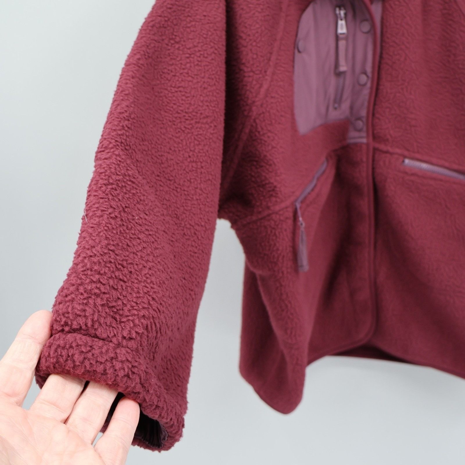 Free People FP x Hatch Fleece Pullover Jacket Snap Button Zip Pockets Wo Size S / US 4 / IT 40 - 4 Thumbnail