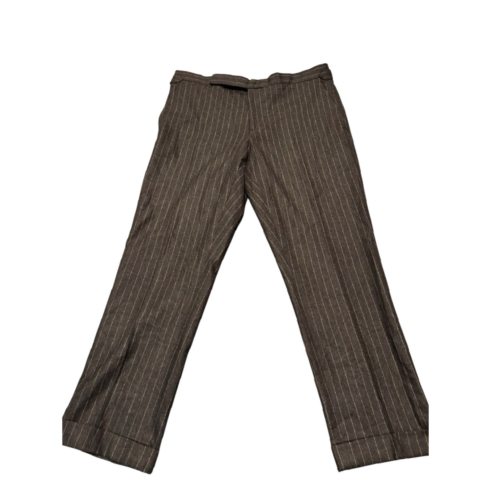 Ralph Lauren Purple Label Ralph Lauren Purple Label Flat Front Dress Pants Side Tabs Wool Men's W32s/L27 Pants Dress Size US 32 / EU 48 - 2 Thumbnail