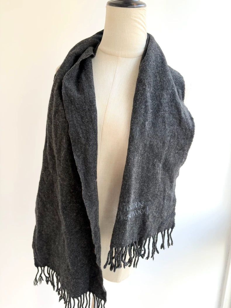Vivienne Westwood Vivienne Westwood Dark grey wool scarf Size ONE SIZE - 3 Thumbnail