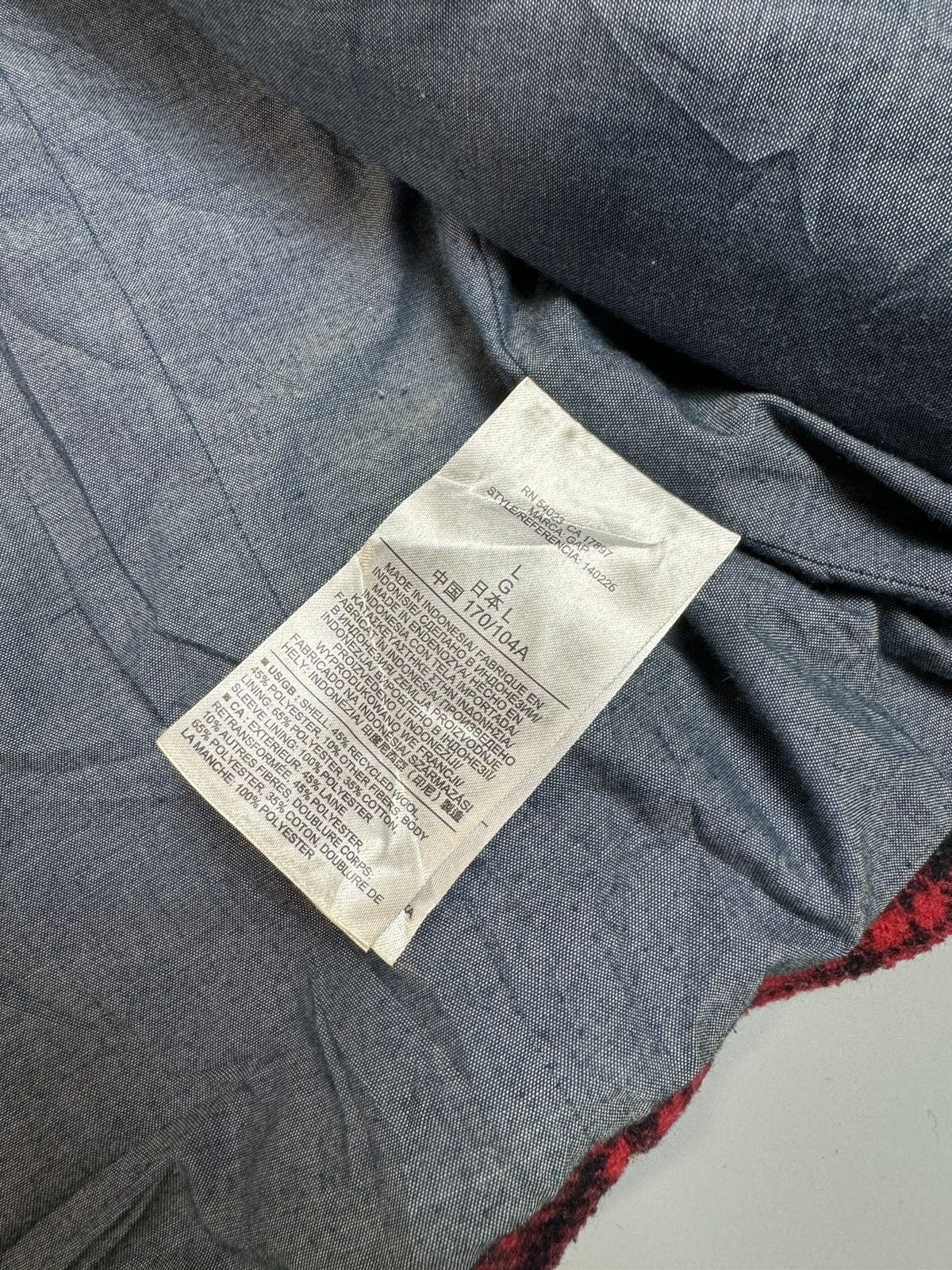 Gap 🔥Vintage 90s🔥 GAP Double Collar Wool Jacket Size L / US 10 / IT 46 - 9 Thumbnail