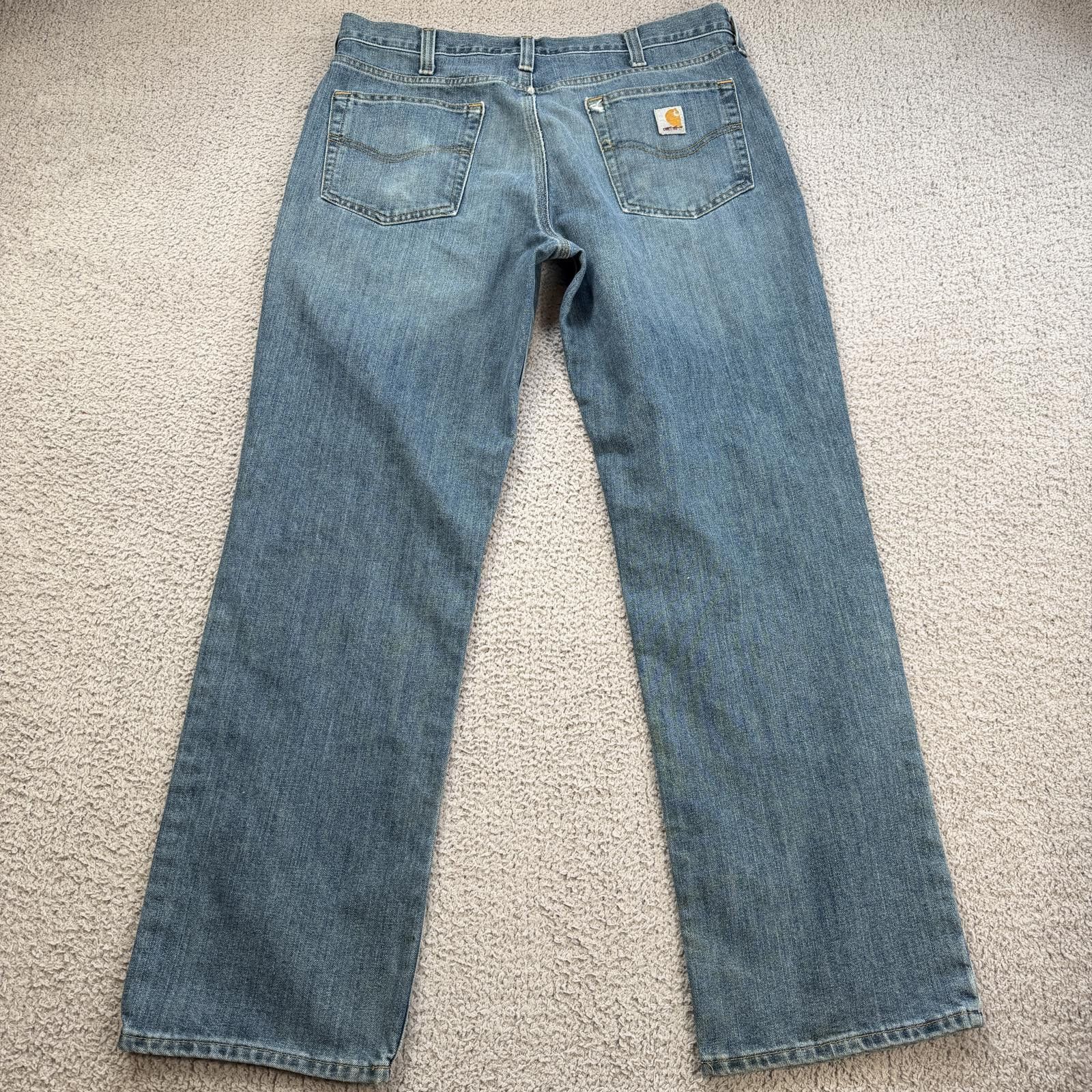 Carhartt Carhartt Light Wash Straight Leg Denim Jeans Mens 36x33 Work Size US 36 / EU 52 - 2 Thumbnail