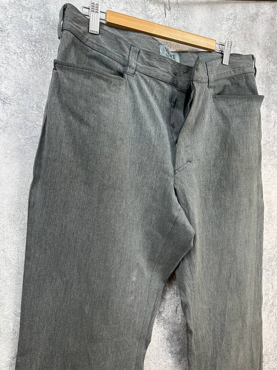 Versace Jeans Couture Versace Jeans Couture Gray Cotton-Blend Tailored Pants Size US 36 / EU 52 - 3 Thumbnail