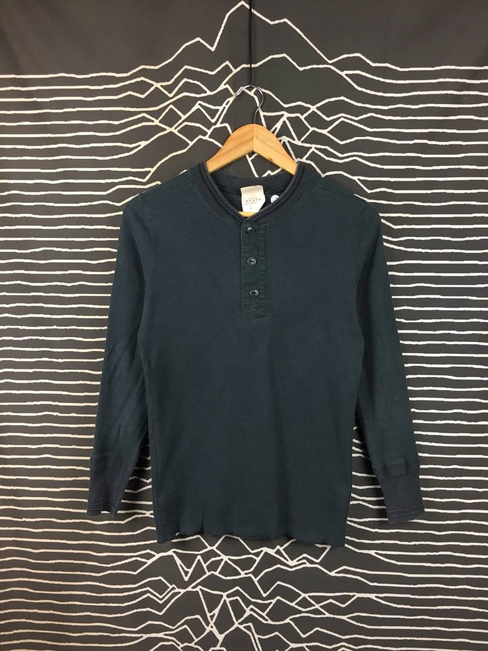 Japanese Brand Glad Hand & Co. Japan Heritage Thermal Henley Longsleeve Tee Size US S / EU 44-46 / 1 - 2 Thumbnail