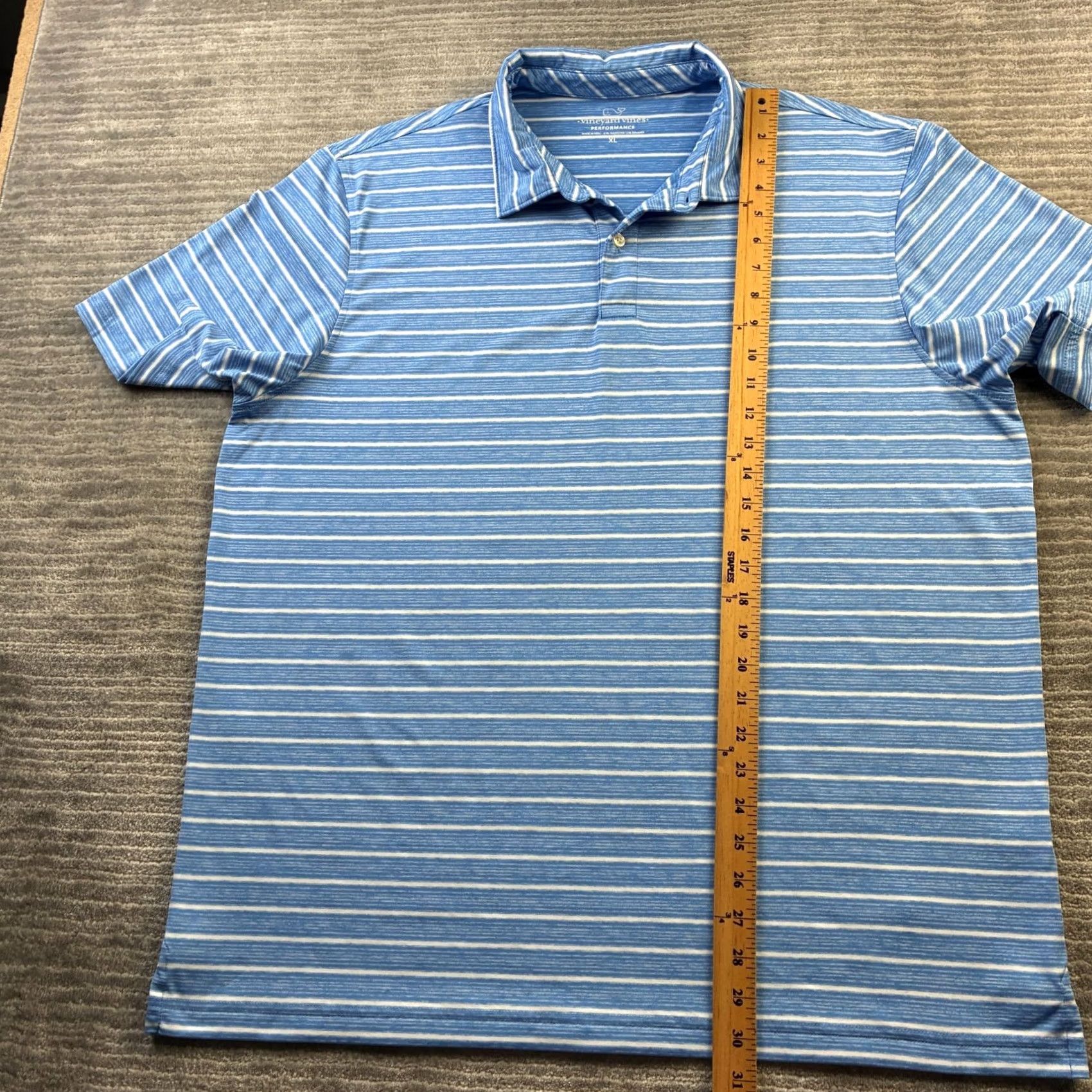 Vineyard Vines Vineyard Vines Polo Shirt Mens XL Blue Striped Golf Performance Short Sleeve Mulit-Label Logo Casual Activewear Shirt Size US XL / EU 56 / 4 - 8 Thumbnail