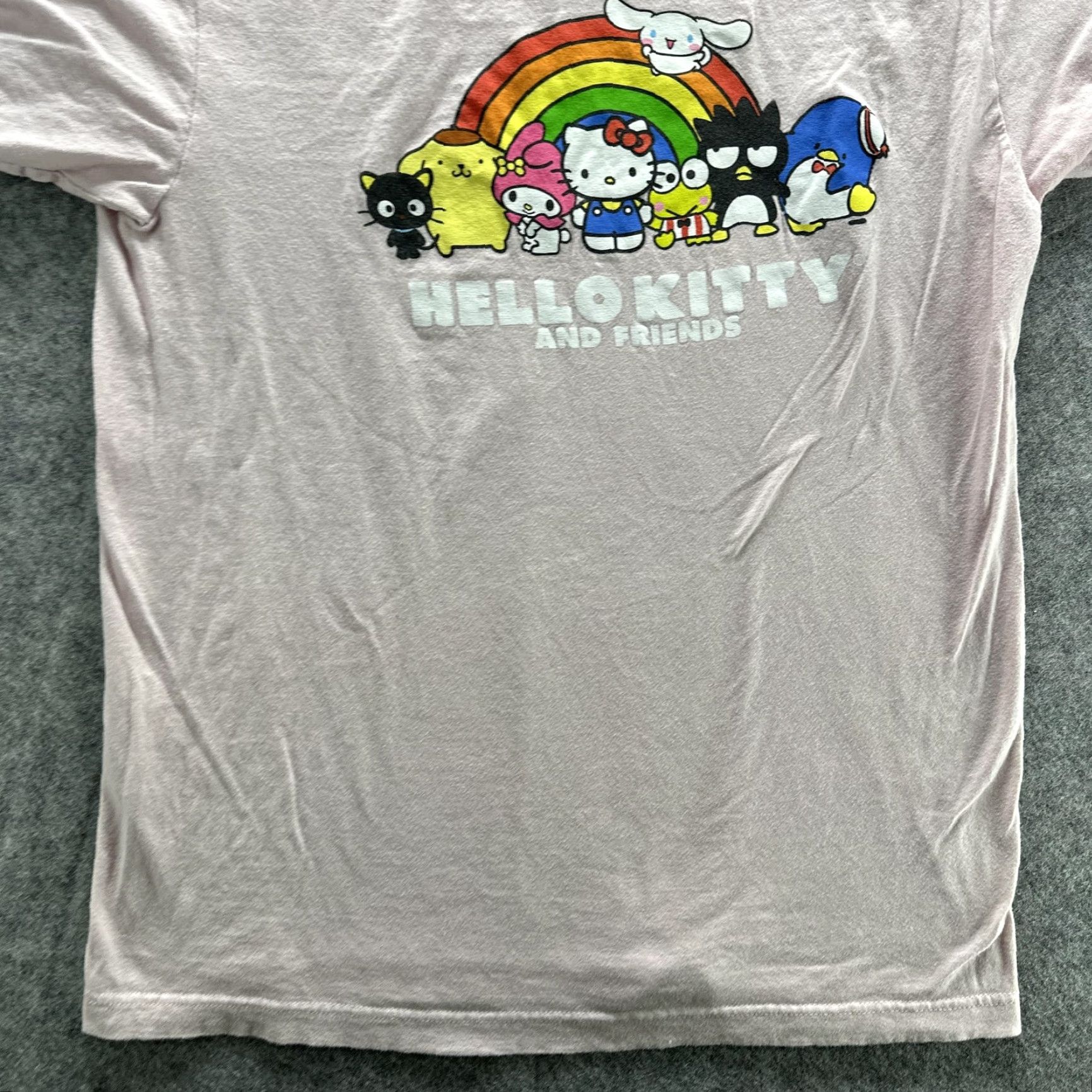 Vintage Hello Kitty And Friends Shirt Mens Medium Pink Rainbow Graphic Sanrio Tee Size US M / EU 48-50 / 2 - 5 Thumbnail