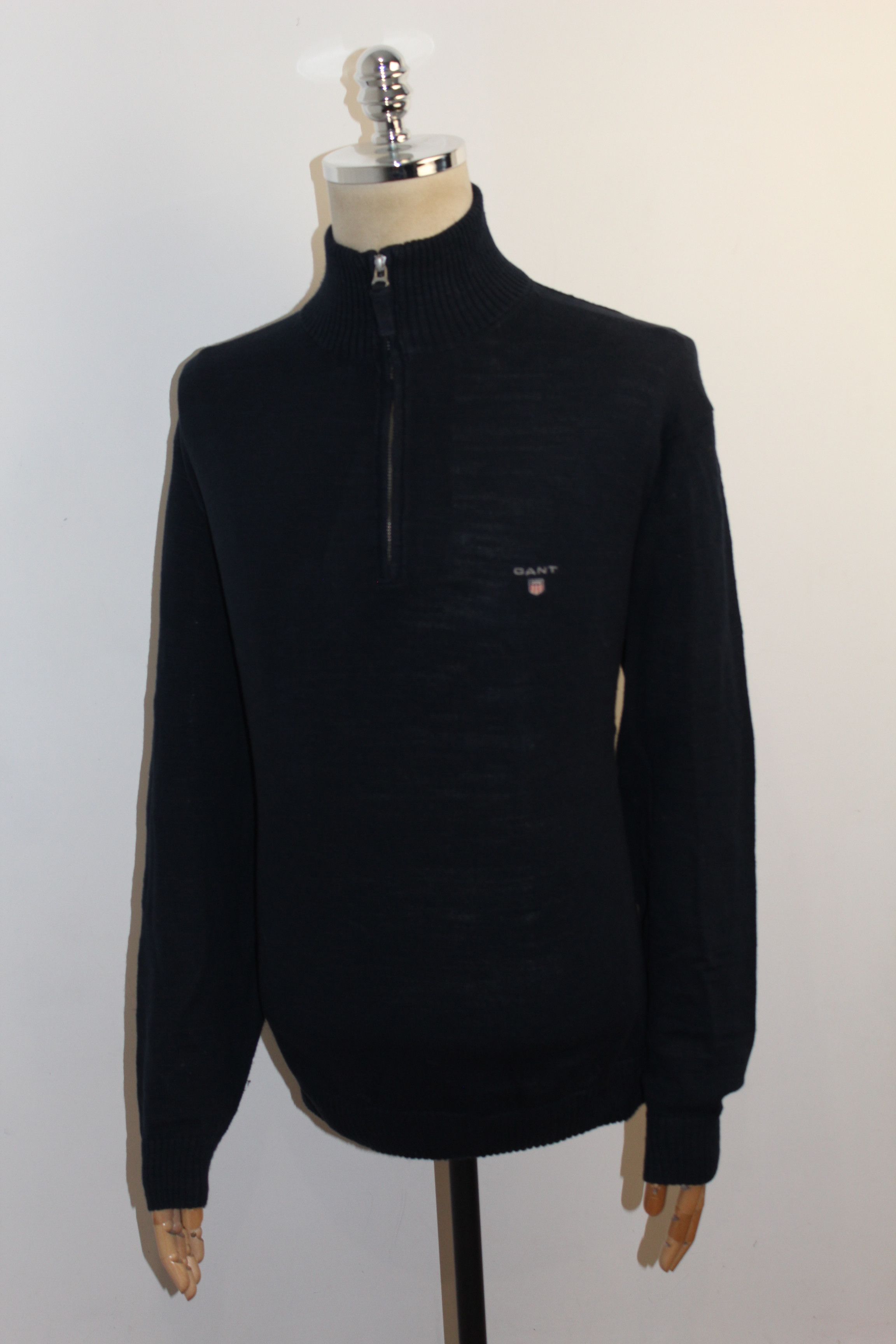 Gant Men's GANT Zip Neck Blue Jumper Cardigan Size XL Size US XL / EU 56 / 4 - 3 Thumbnail