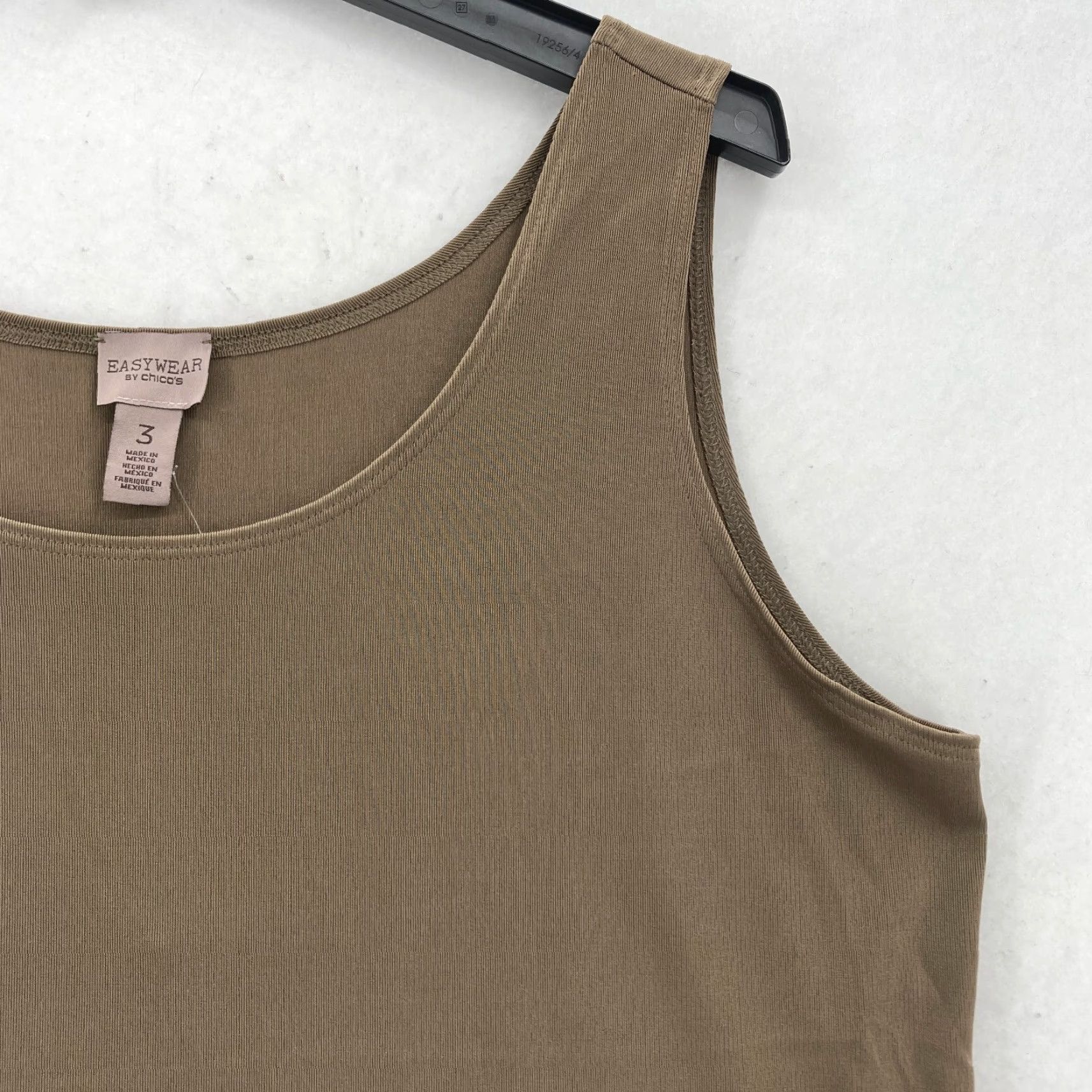 Vintage Chico's Easywear Timeless Tank Top Women's 3 Brown Stretch Slinky Knit Casual Size XL / US 12-14 / IT 48-50 - 2 Thumbnail