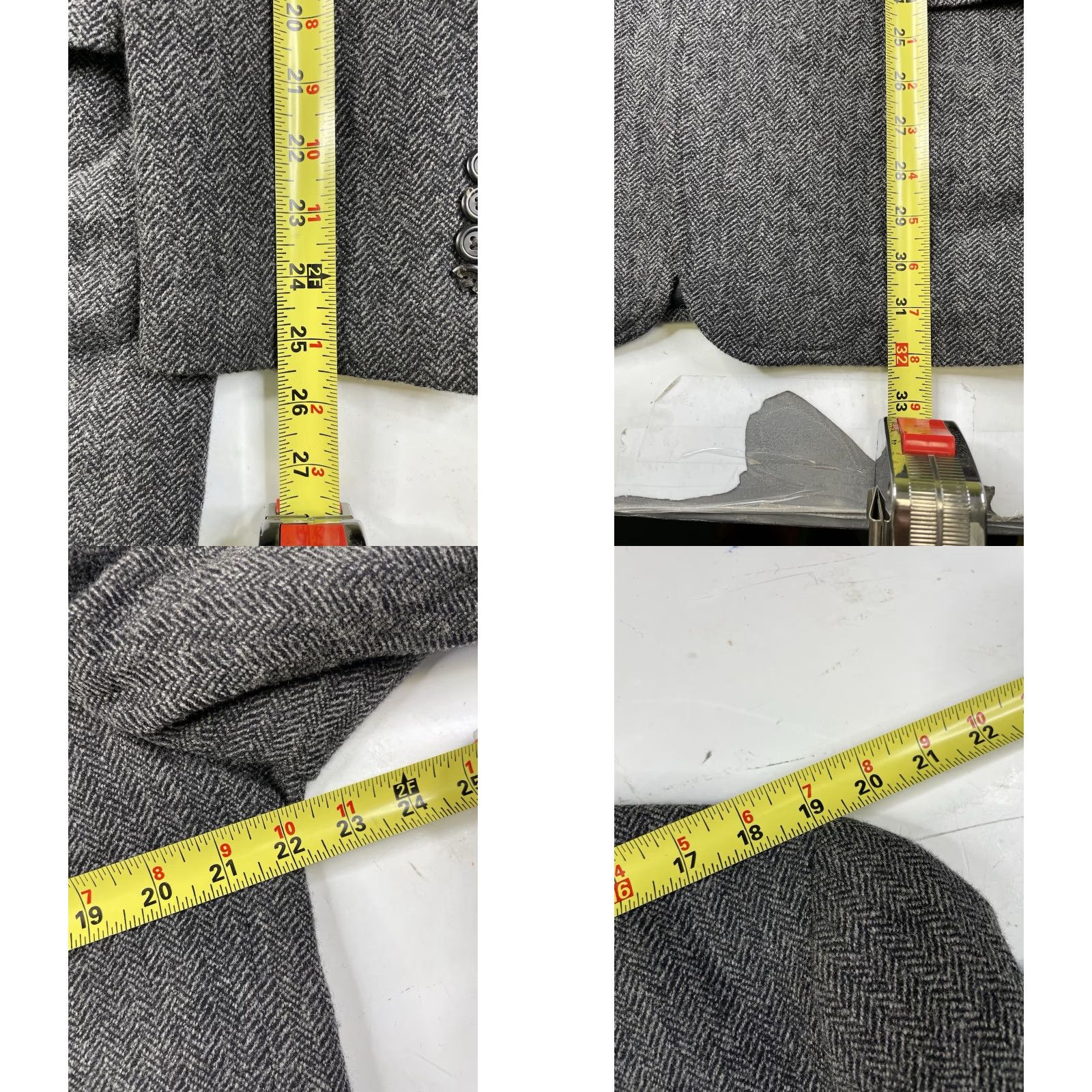 Polo Ralph Lauren Polo Ralph Lauren Blazer Sport Coat Jacket Mens 41L Herringbone Gray Wool Nylon Three Button Long Coat Size US L / EU 52-54 / 3 - 8 Thumbnail