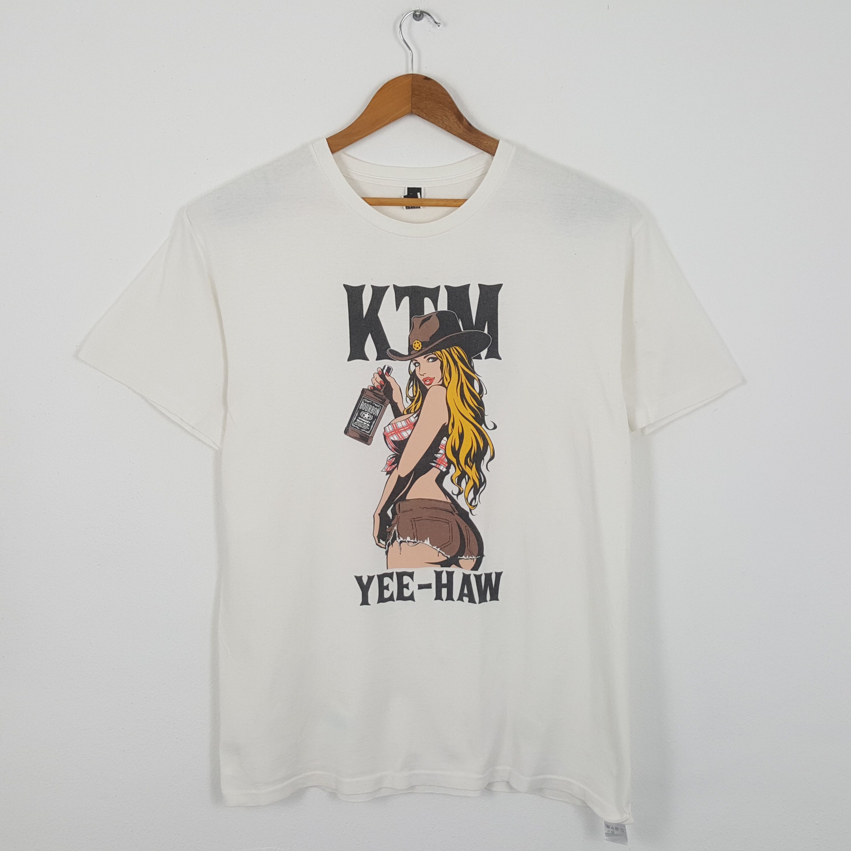 Japanese Brand × Naked & Famous × Vintage Vintage KTM Naked Woman's Hysteric Glamour Style T-Shirts Size US XL / EU 56 / 4 - 1 Thumbnail