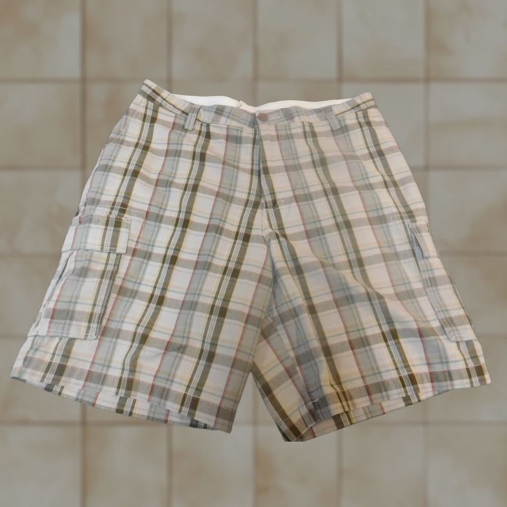 Dockers DOCKERS Cargo Shorts 36 Beige Plaid Flat Front Relaxed Mens Regular Size 36 Casual Beige Cotton Knit Logo utility breathable 90s? Size US 42 / EU 58 - 1 Thumbnail