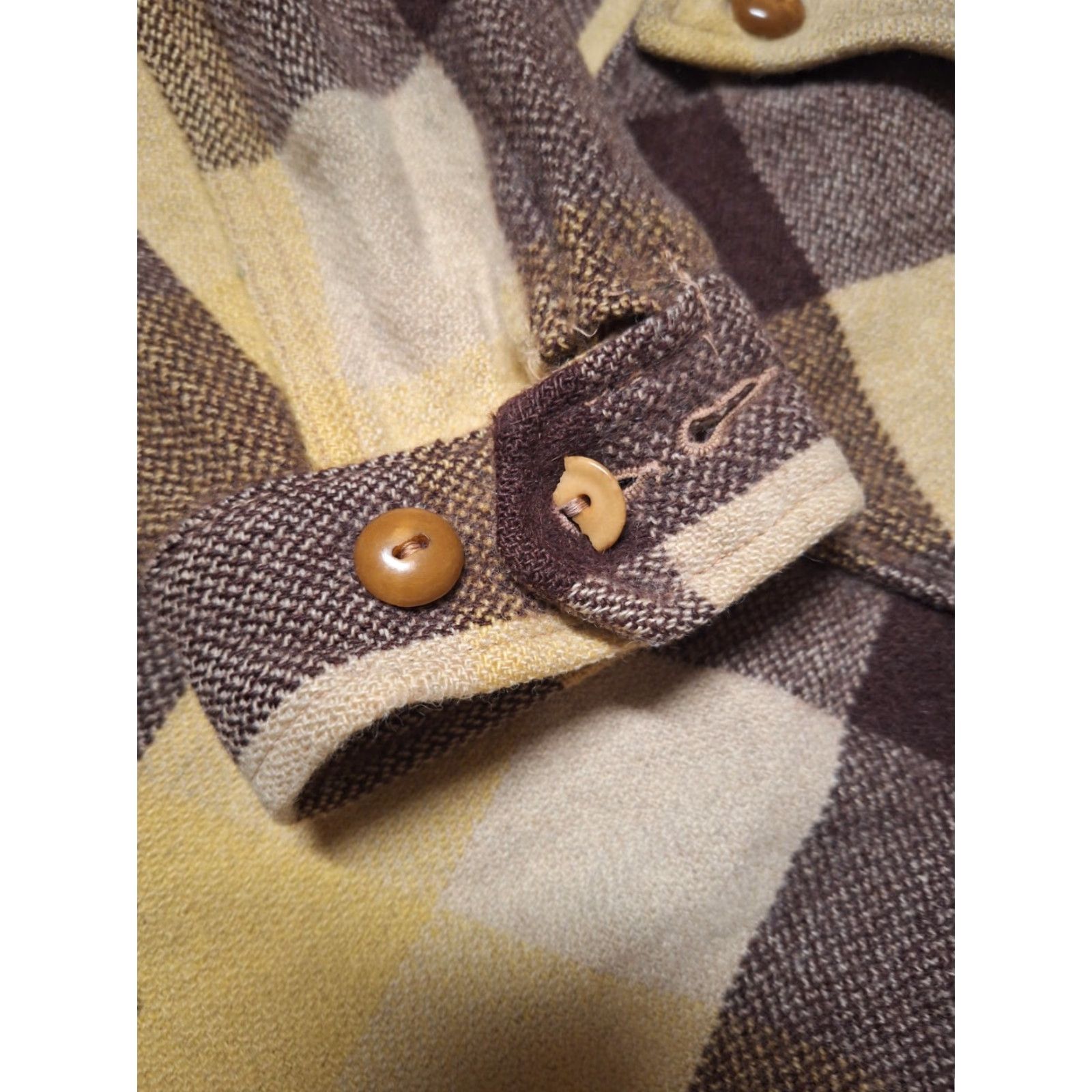 Vintage VINTAGE Buck Skein Joe Jacket Wool Full Zip Plaid S/M Unisex Adults Brown 40s/50s Mens Womens Size US S / EU 44-46 / 1 - 5 Thumbnail