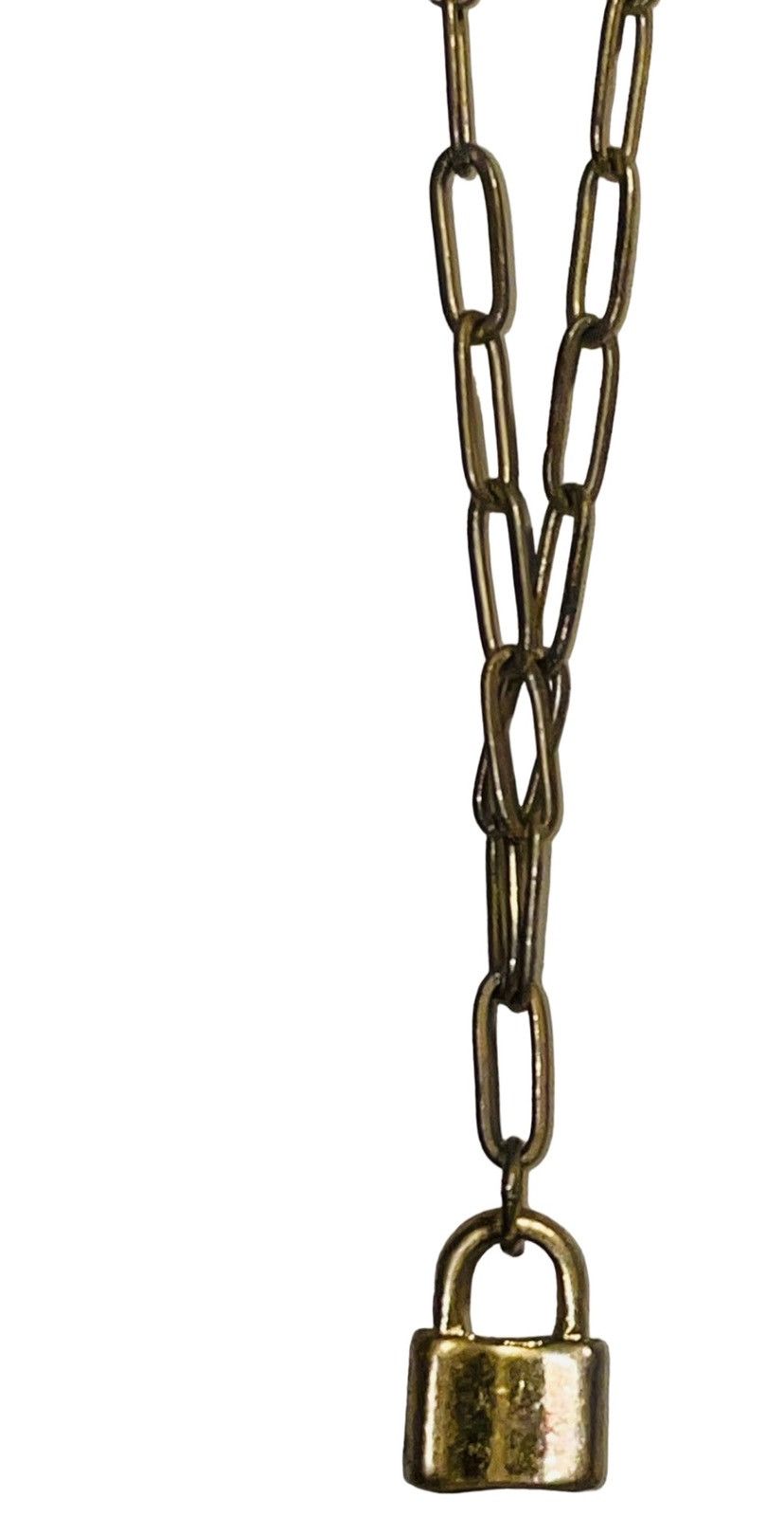 Vintage Vintage Mini Padlock Paperclip Necklace Size ONE SIZE - 3 Thumbnail
