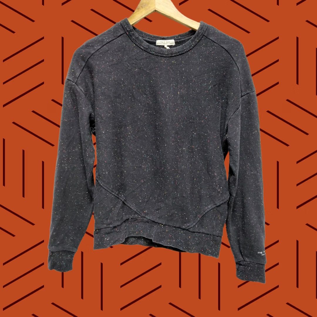 Rag & Bone rag & bone Organic Cotton Sweatshirt Black Speckled Knit Size XXS Size XXS / US 00 / IT 34 - 1 Thumbnail