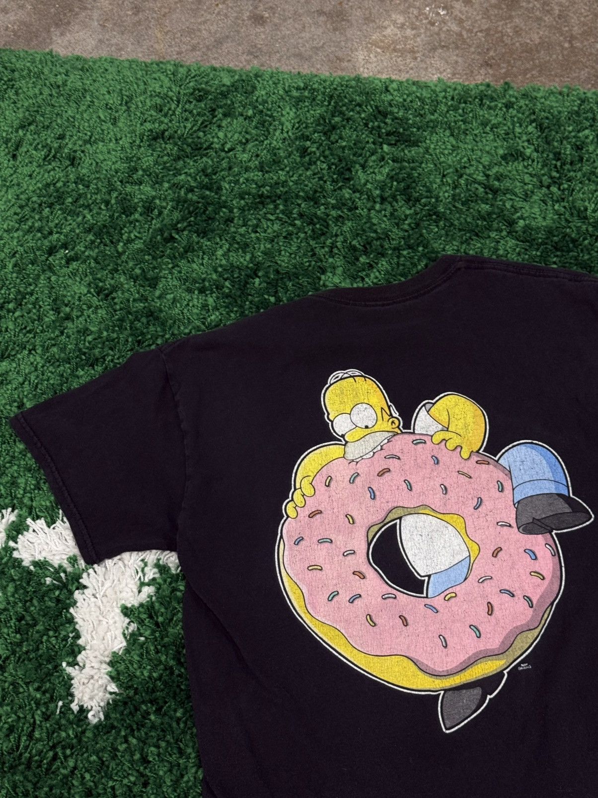 The Simpsons Homer Simpson Donut Sprinkles Logo Tee Black Medium Size US M / EU 48-50 / 2 - 2 Thumbnail