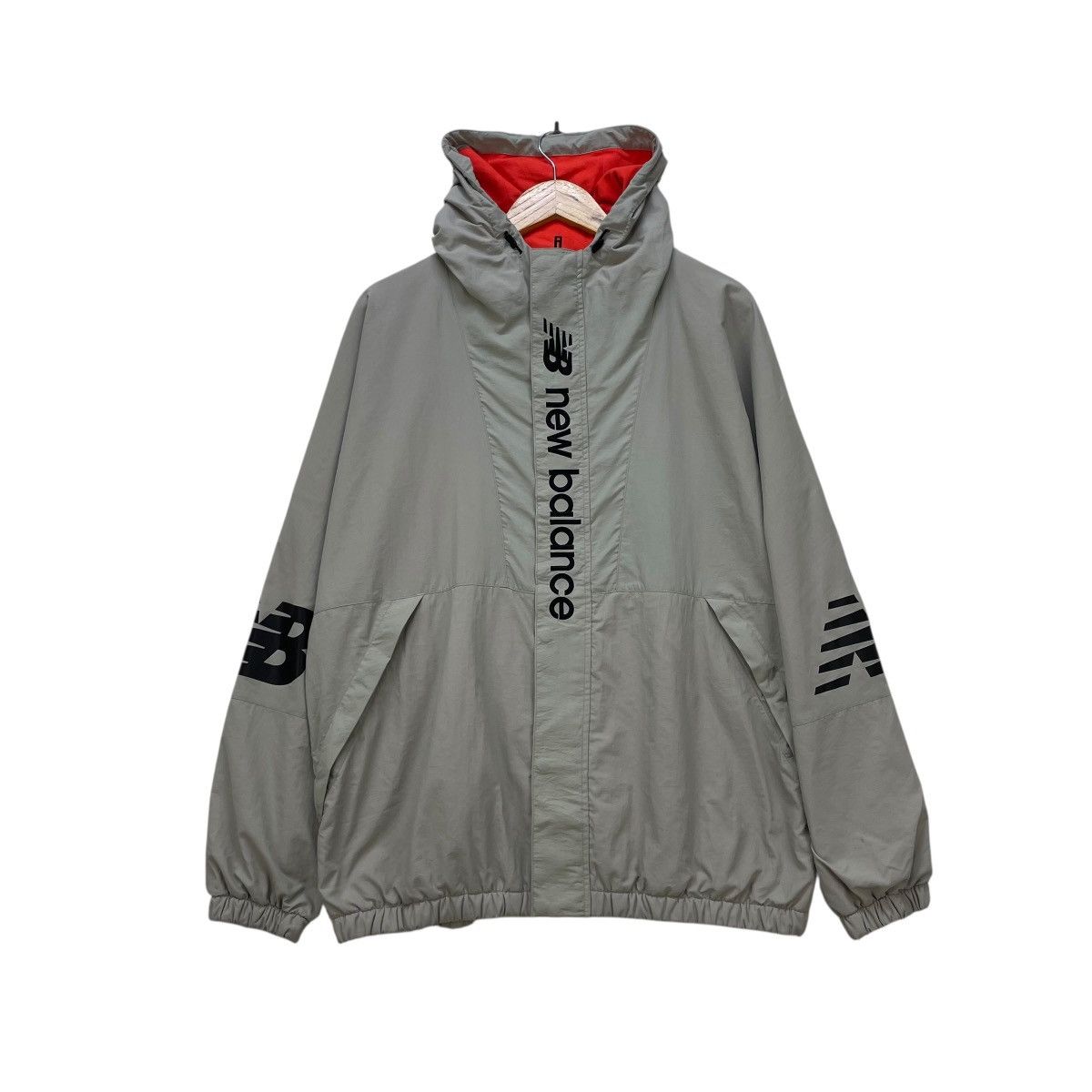 New Balance 💥Awesome New Balance Spellout Hooded Jacket Size US M / EU 48-50 / 2 - 3 Thumbnail