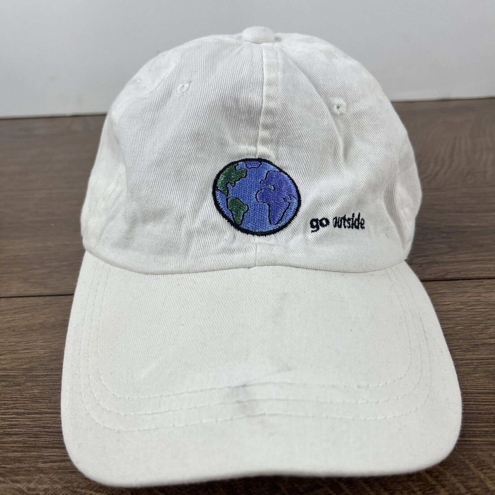 Other Go Outside Hat World Globe Hat White Hat Adjustable Adult Si Size ONE SIZE - 4 Thumbnail