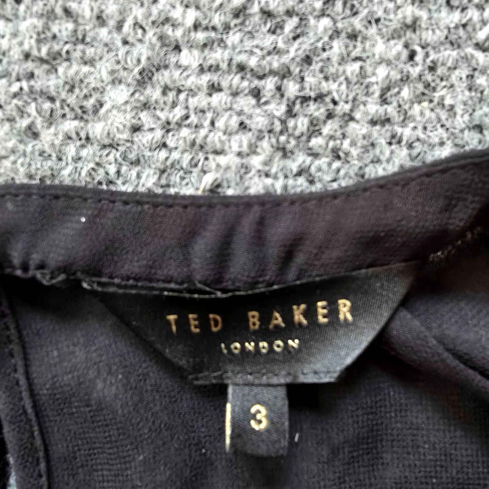 Ted Baker Ted Baker Top Womens Size 3 Black Gold Embroidery Floral Sheer Classic Cocktail blouse Size M / US 6-8 / IT 42-44 - 5 Thumbnail
