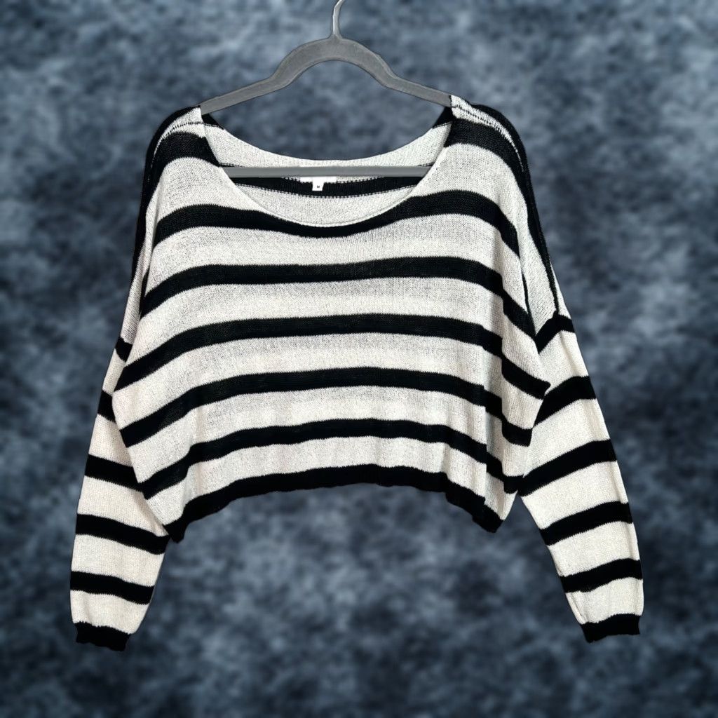 superdown Superdown Striped Knit Sweater Pullover Black & White Medium Womens Size M / US 6-8 / IT 42-44 - 1 Thumbnail