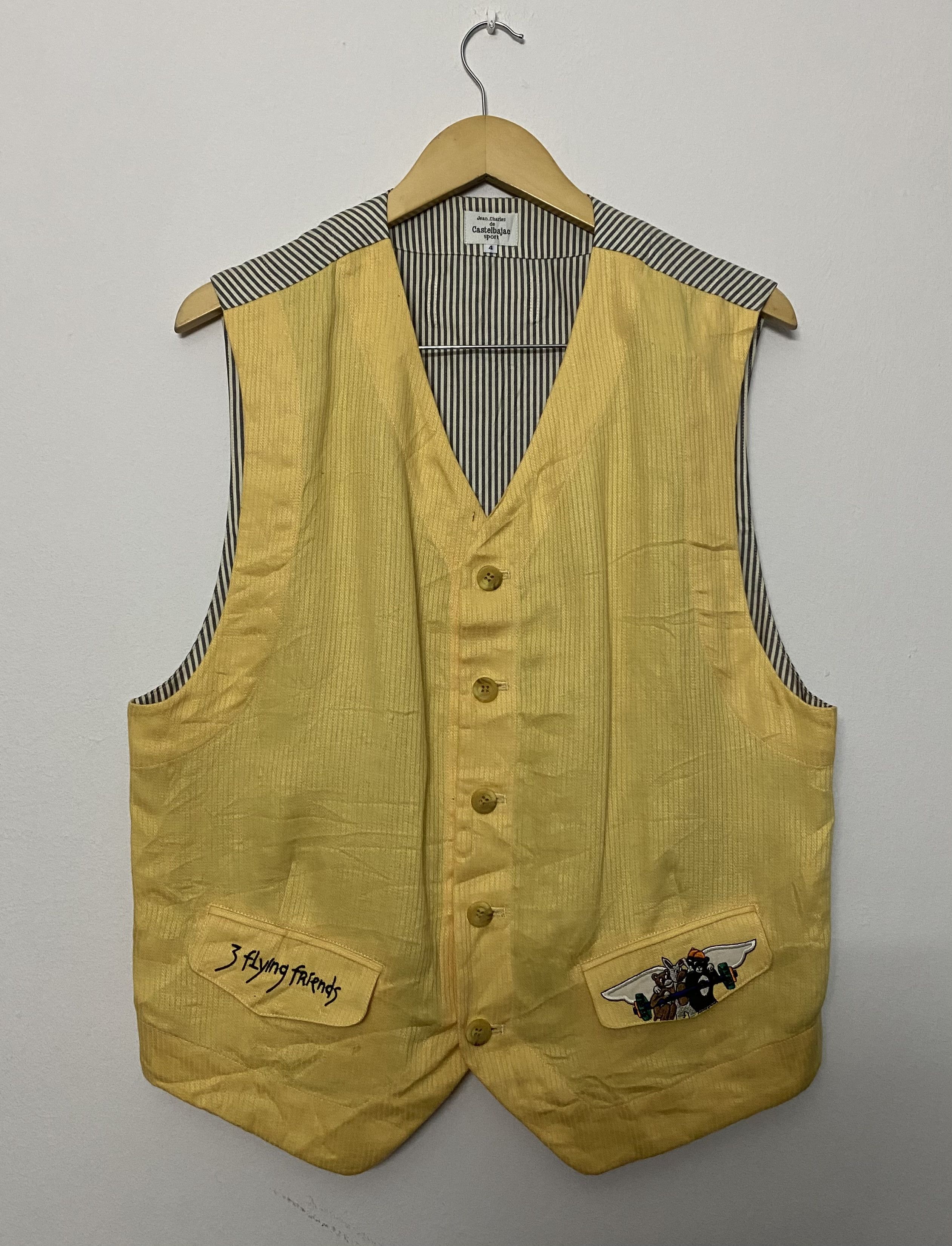 Jean Charles De Castelbajac Vintage JCDC Castelbajac Sport "3 Flying Friends" Vest Size US S / EU 44-46 / 1 - 1 Thumbnail