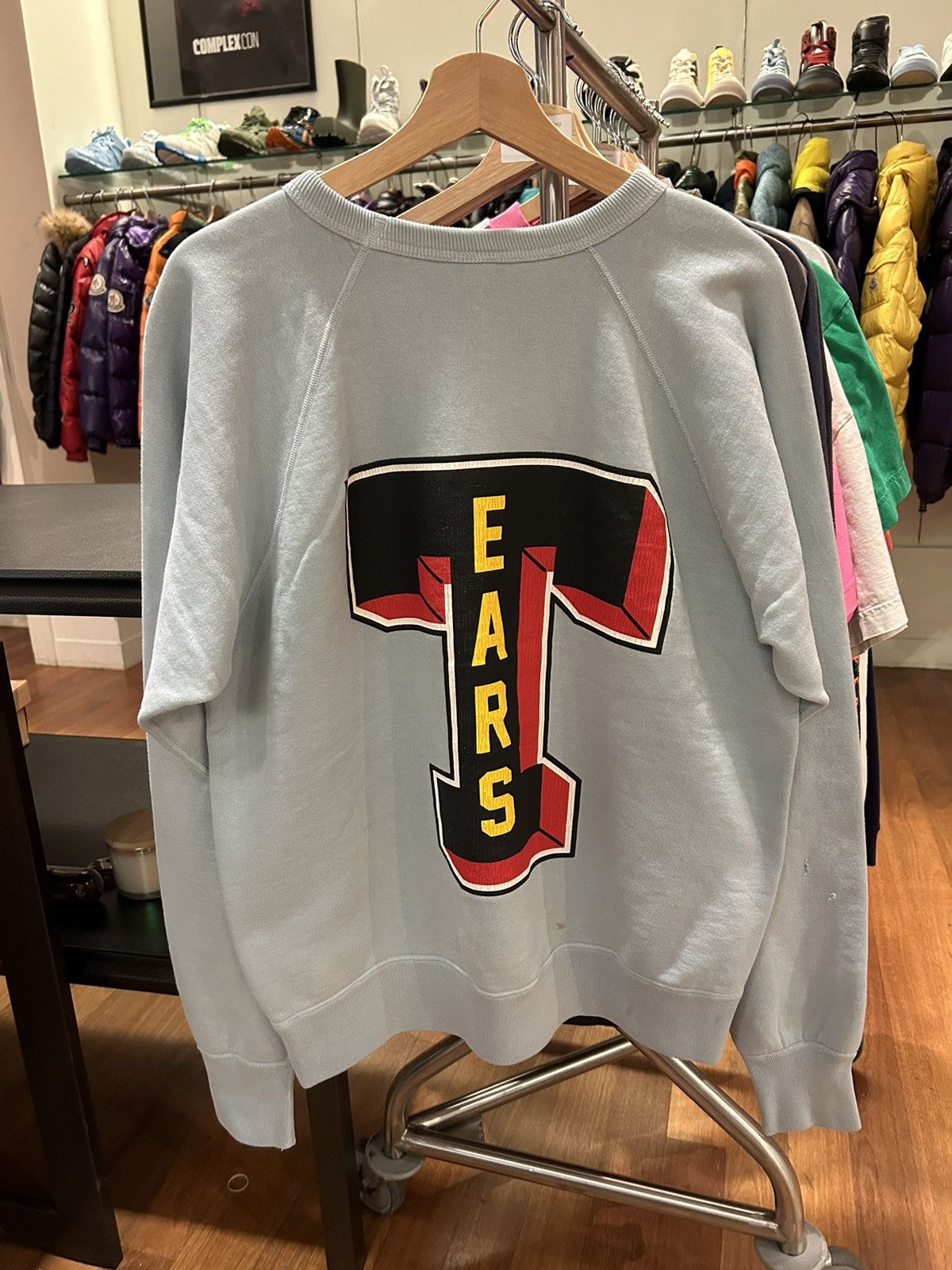 DENIM TEARS × Saint Michael Saint Michael x DENIM TEARS Letterman Crewneck ‘Baby Blue’ Size US L / EU 52-54 / 3 - 6 Thumbnail