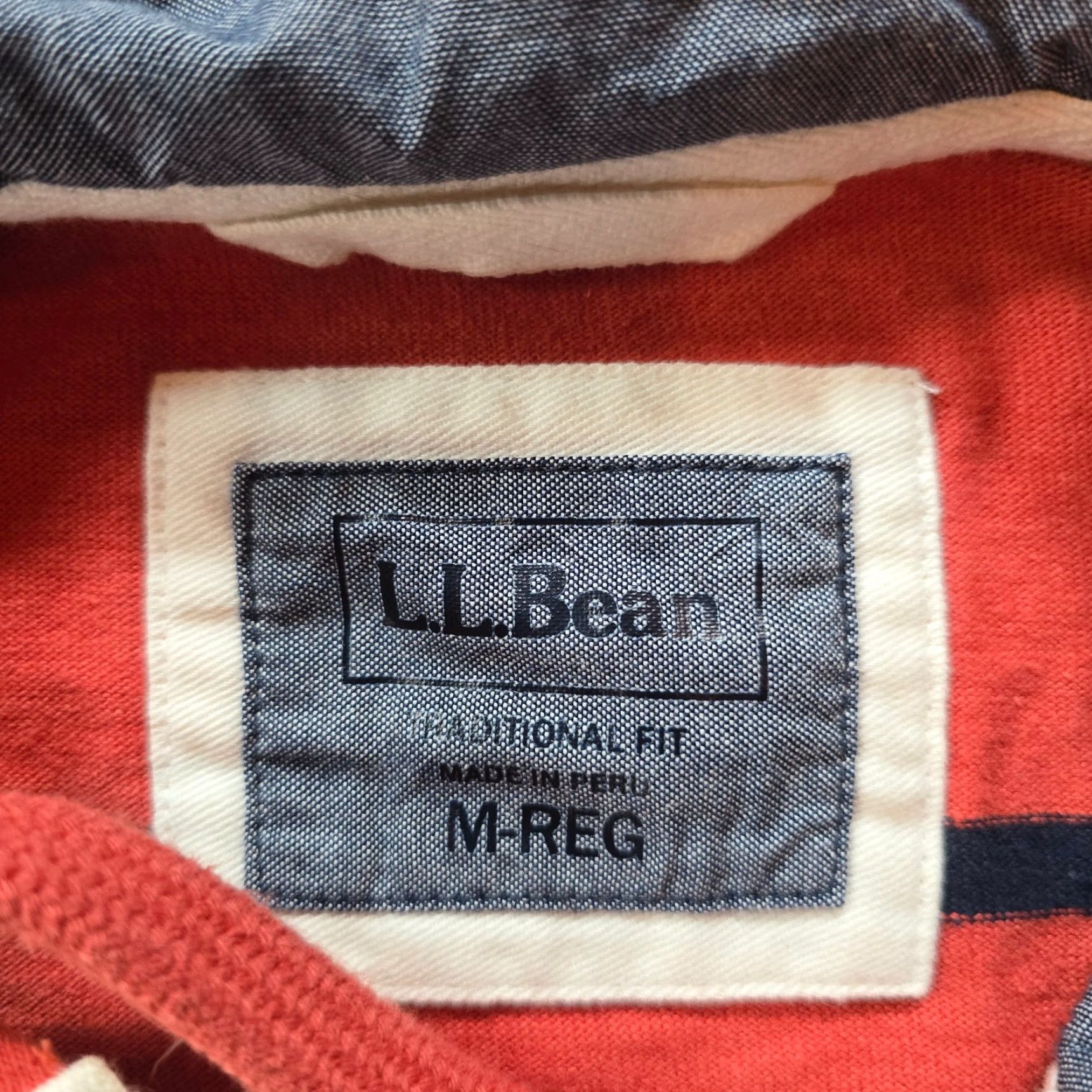 Vintage LL Bean Sweater Mens XL Red Striped Rugby Nautical Hoodie Pullover Casual Shirt Size US XL / EU 56 / 4 - 5 Thumbnail
