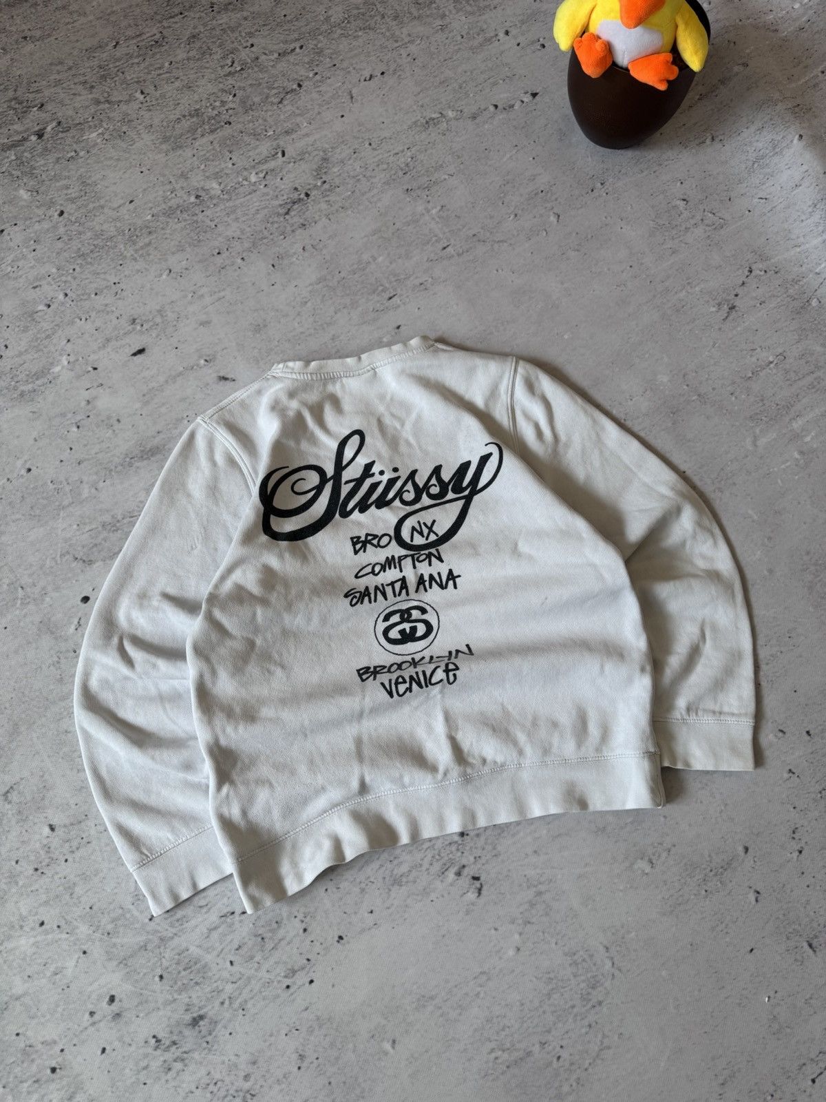 Stussy × Vintage STUSSY DOUBLE LOGO OVERSIZE BAGGY FIT SWEATSHIRT Size US S / EU 44-46 / 1 - 2 Thumbnail