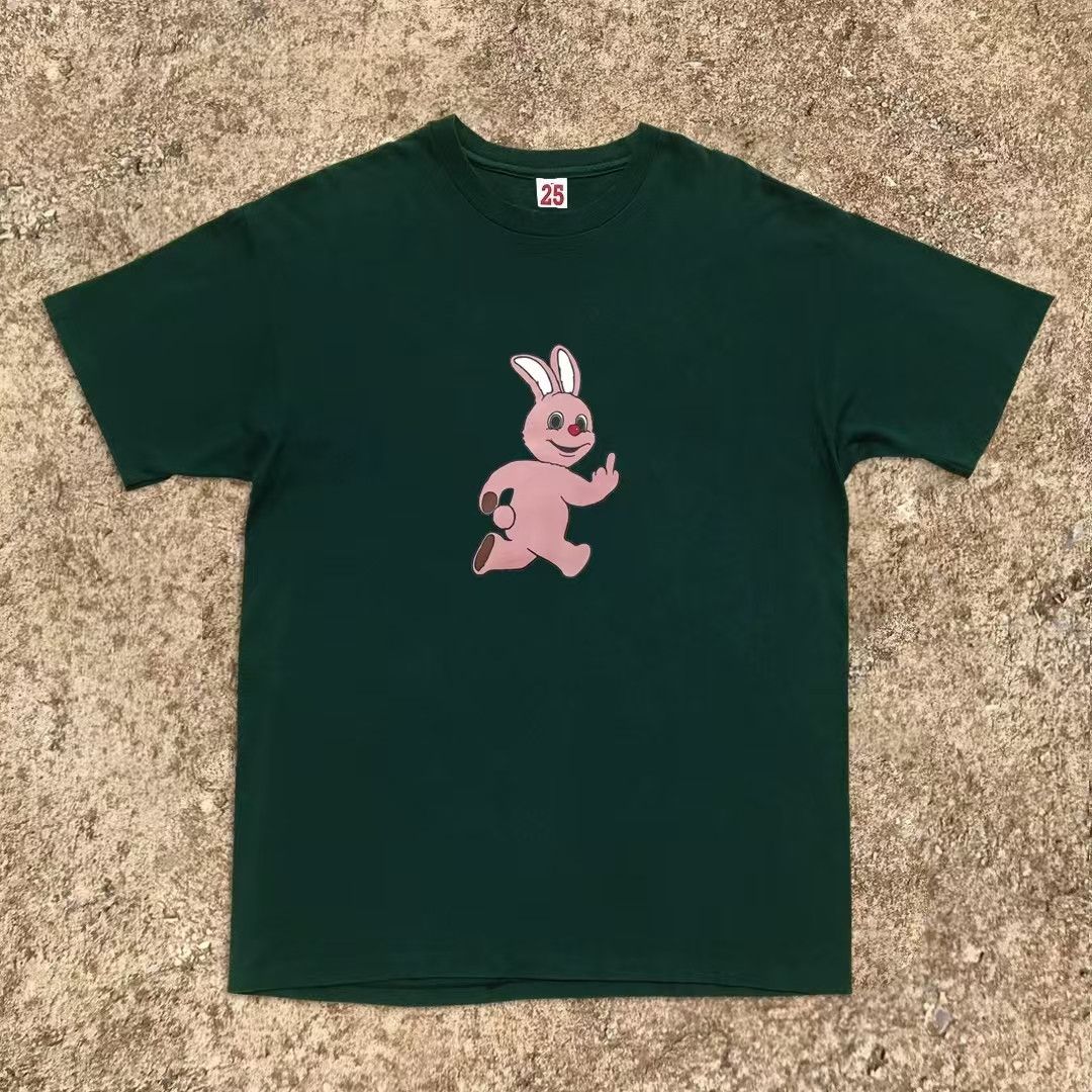 Japanese Brand × Vintage Street washed retro loose rabbit print t-shirt Size US M / EU 48-50 / 2 - 1 Thumbnail