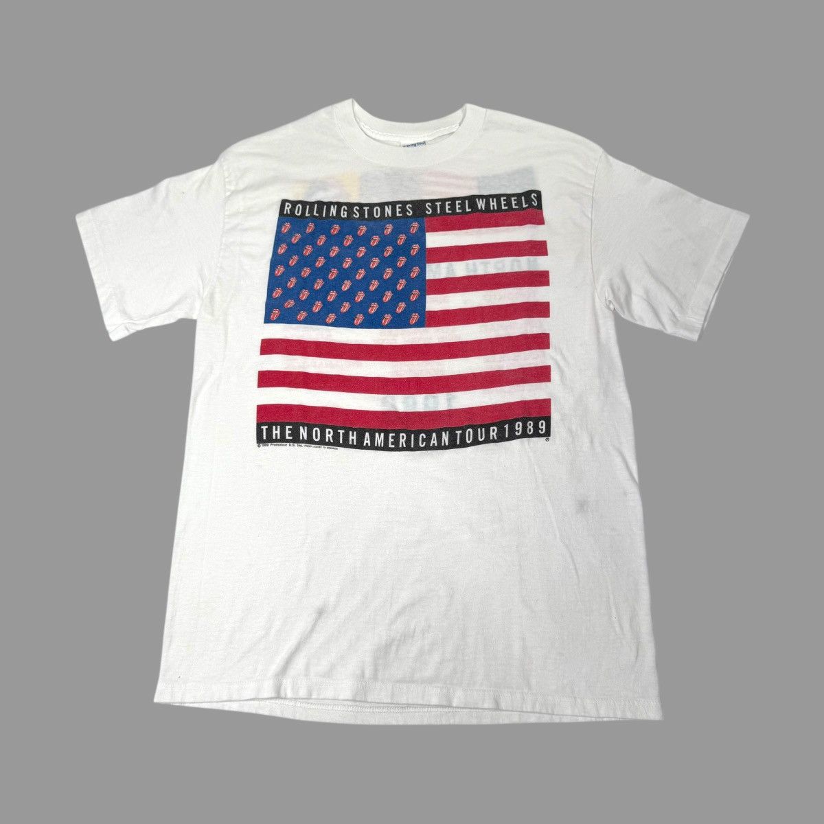 The Rolling Stones × Vintage Vintage 1980s The Rolling Stones tour tee Size US XL / EU 56 / 4 - 1 Thumbnail