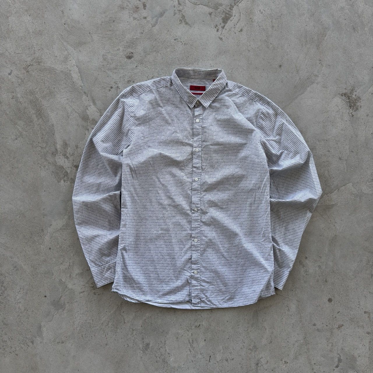 Hugo Boss Hugo Extra Slim Fit Matrix Binary Code Shirt White M Size US M / EU 48-50 / 2 - 1 Thumbnail
