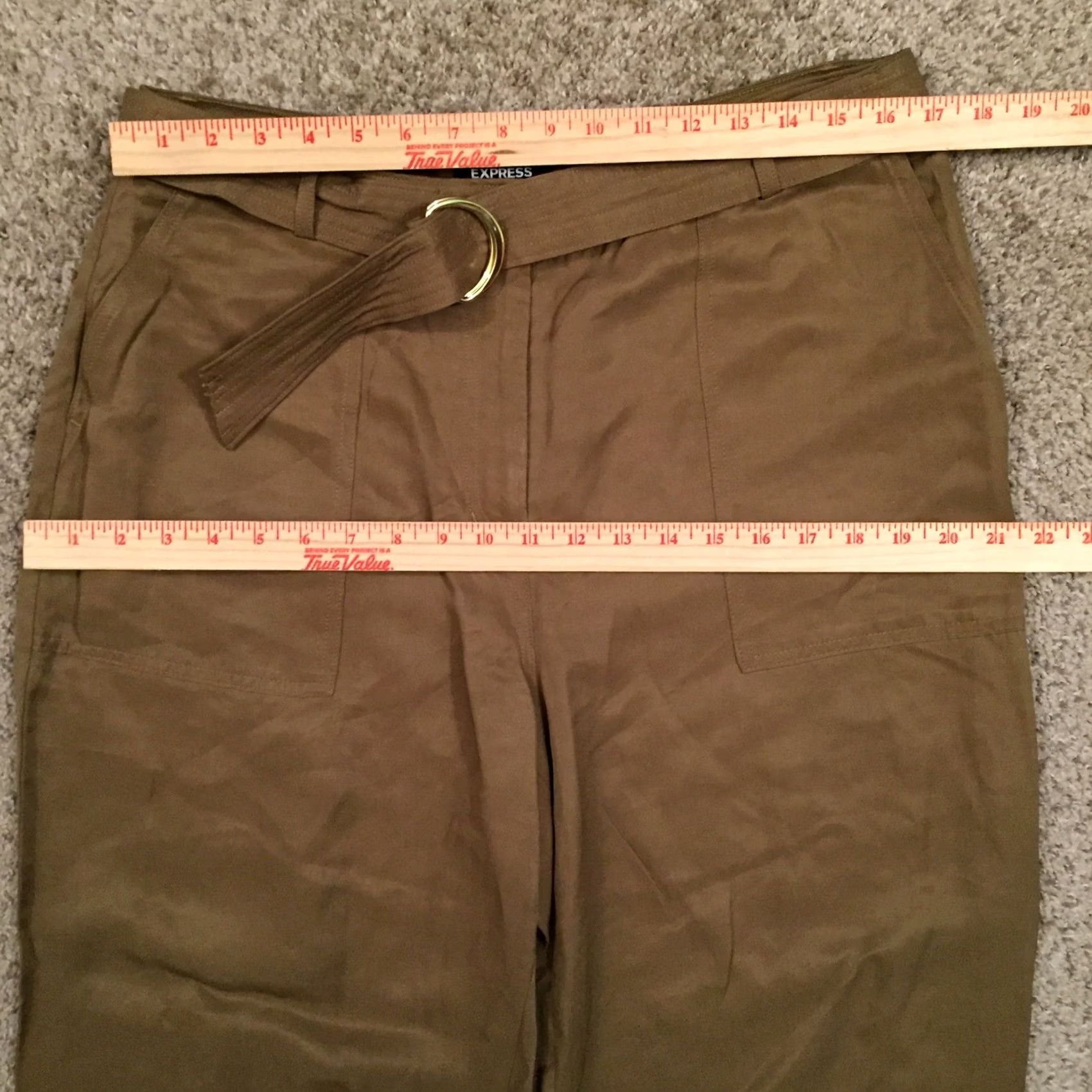 Express Express Pants Womens Brown Ankle High Rise Baggy Size 12 Size 34" / US 12 / IT 48 - 2 Thumbnail