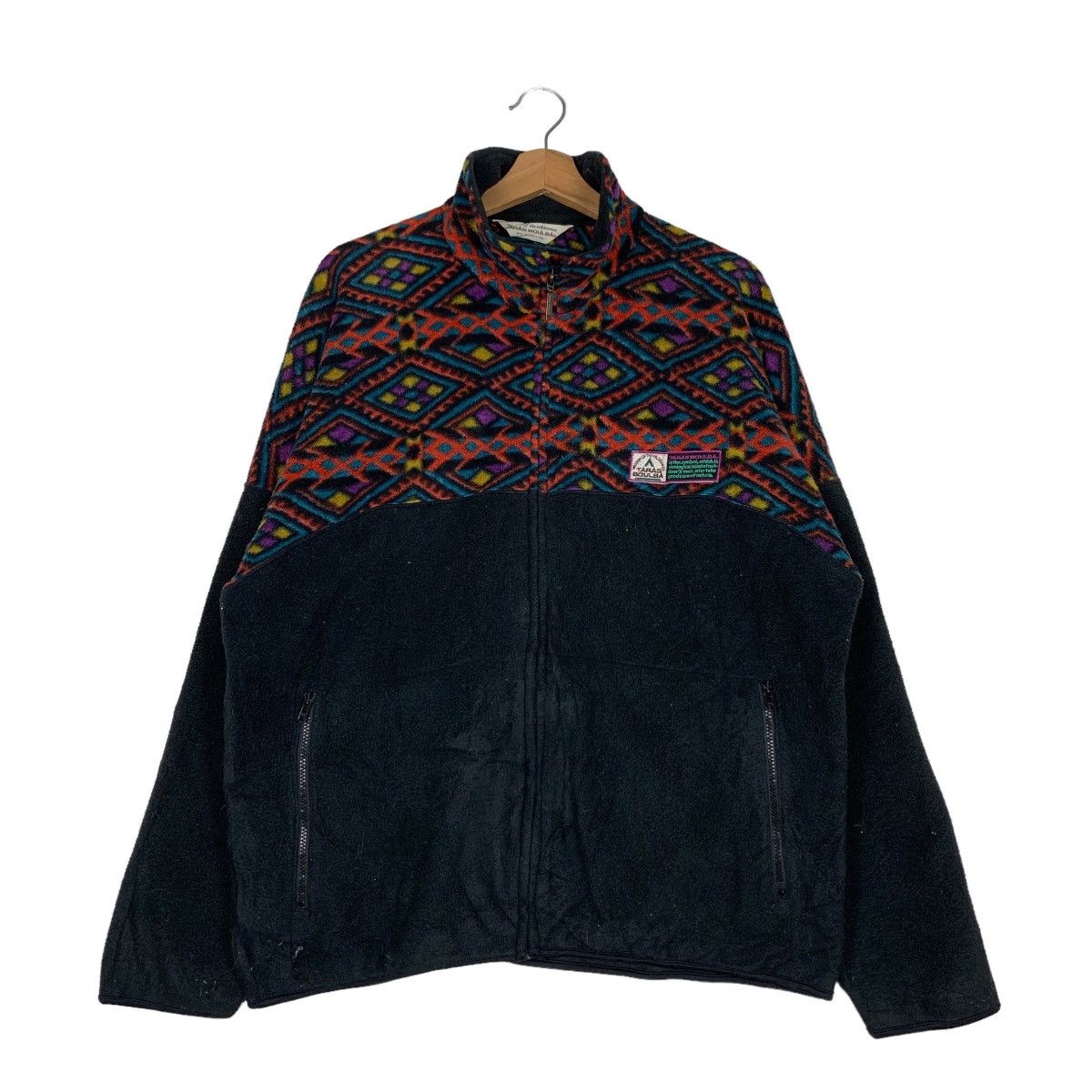Japanese Brand TARAS BOULBA Polartec Motif Design Fleece Jacket #0433-C20 Size US L / EU 52-54 / 3 - 1 Thumbnail