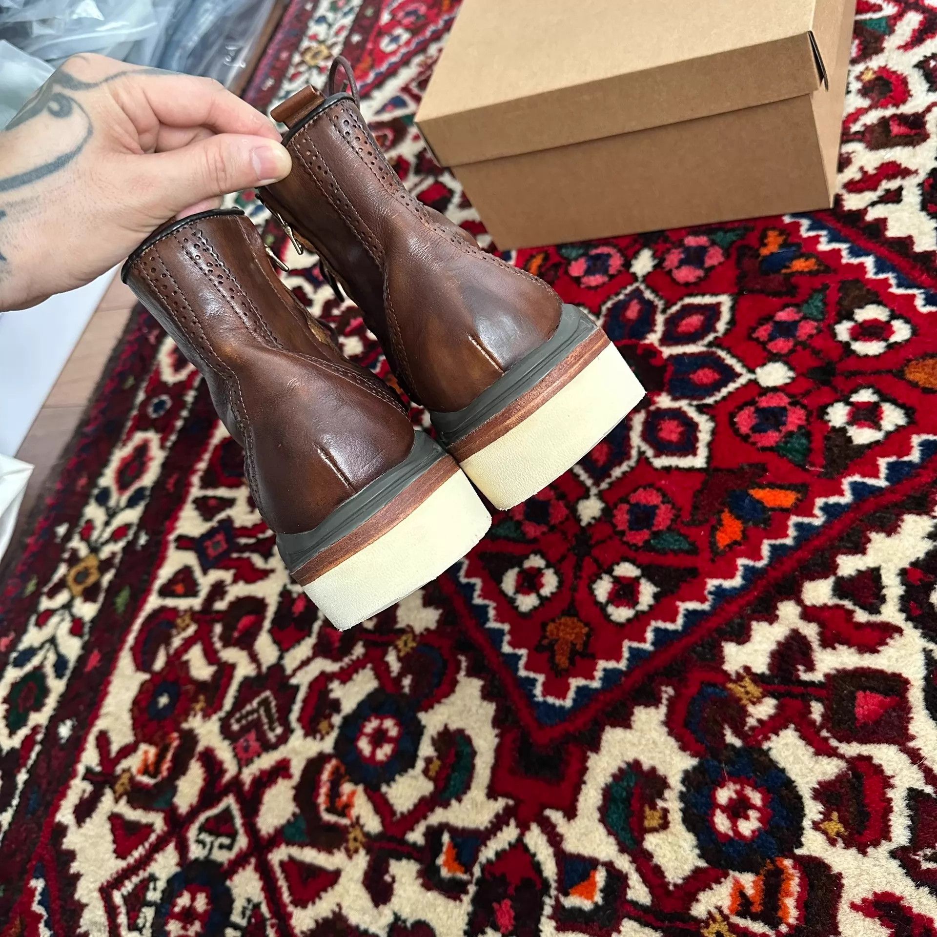 Visvim visvim 12AW PATRICIAN DK.BROWN US10 Brogue Boots Size US 10 / EU 43 - 7 Thumbnail