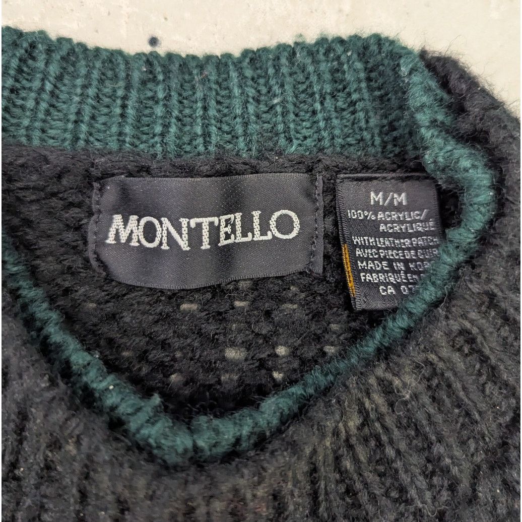 Coogi × Vintage Vintage Montello Swooping Eagle Leather Patch Knit Sweater Size US L / EU 52-54 / 3 - 3 Thumbnail